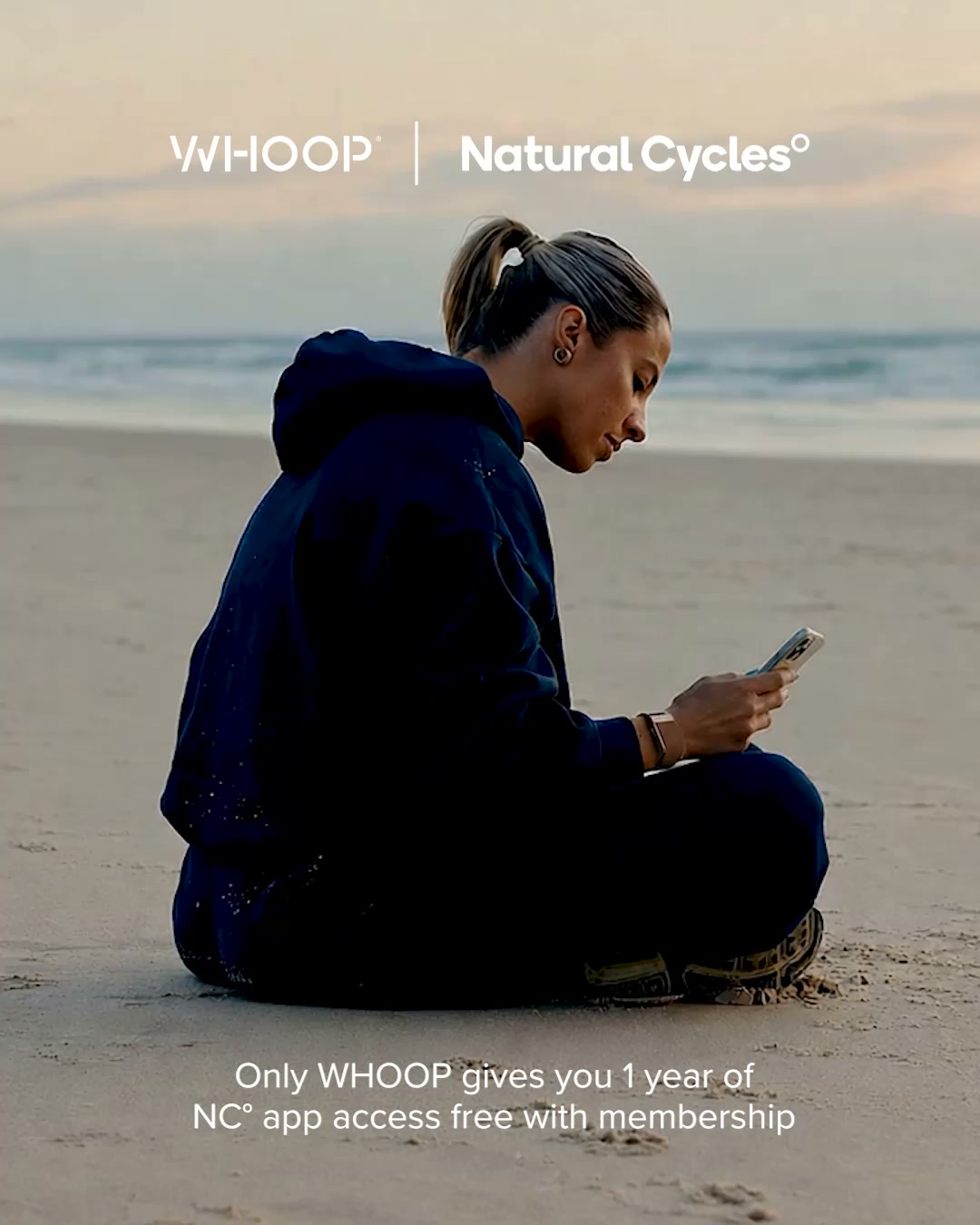 WHOOP Facebook ad: WHOOP and Natural Cycles°