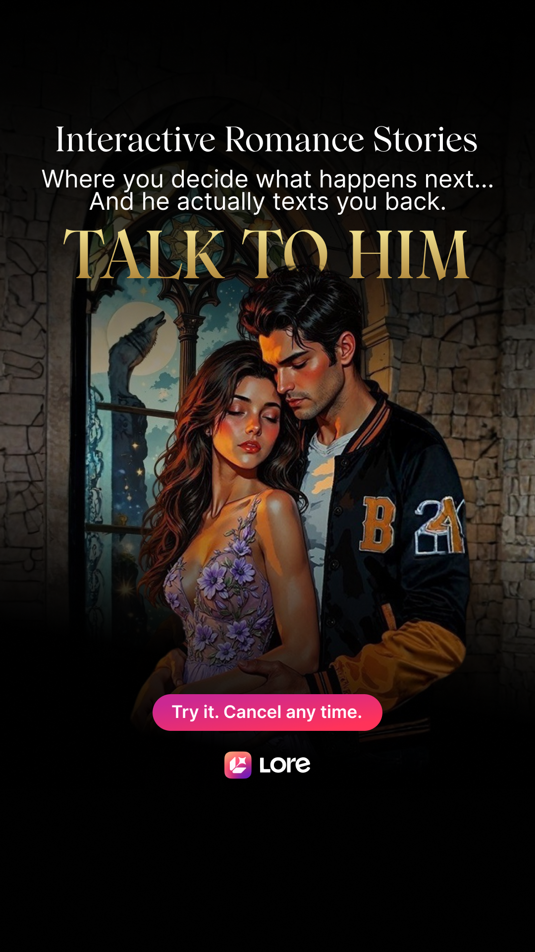 Lore: Interactive Stories Facebook ad