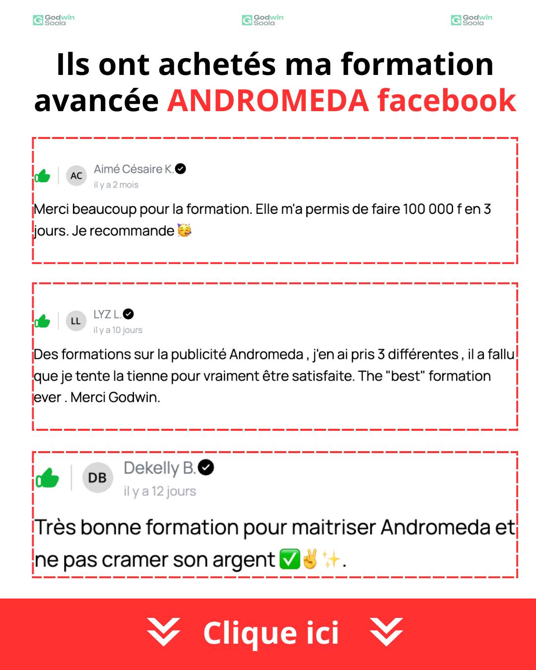 Godwin parle Business Facebook ad