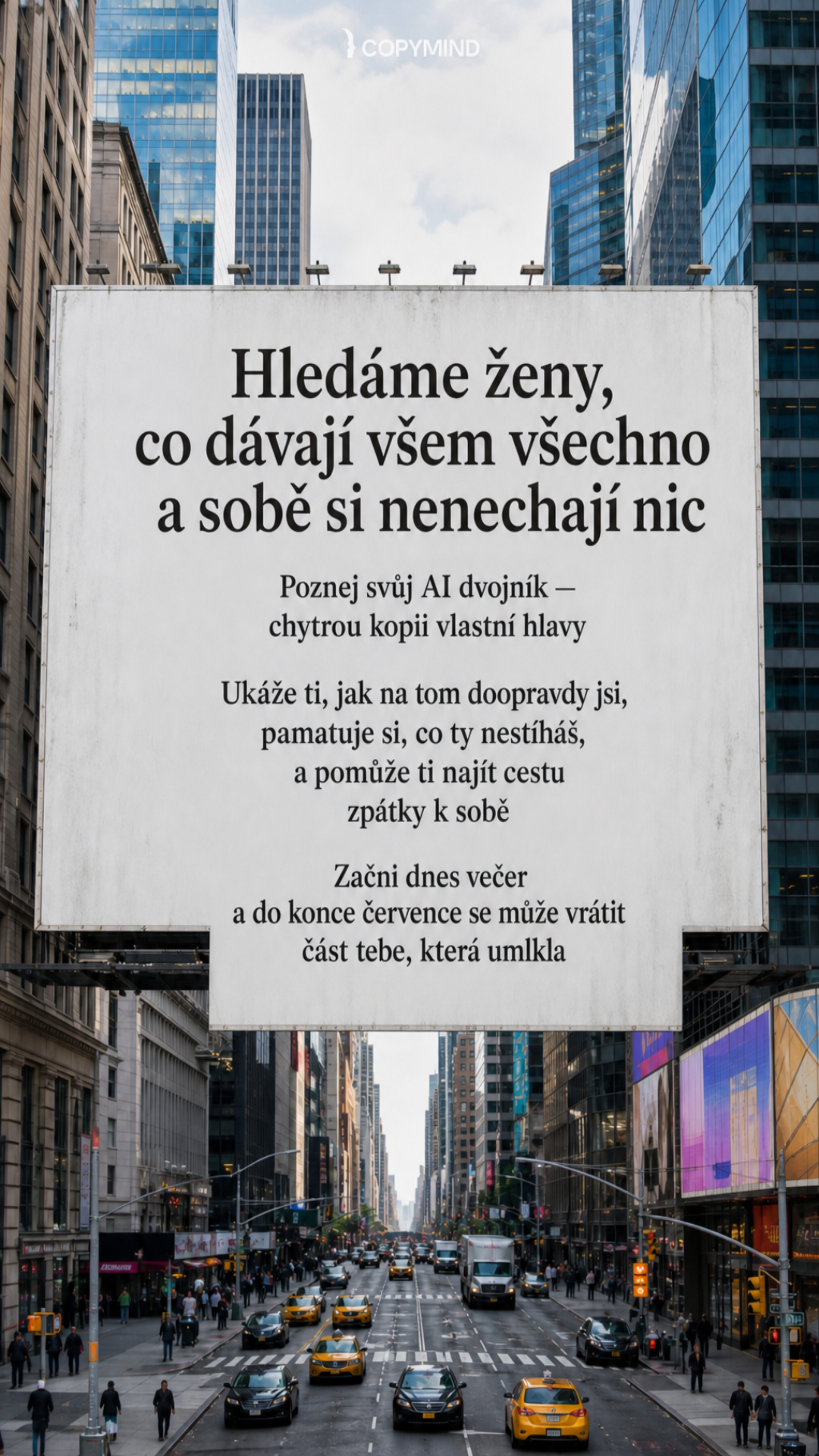 Copymind: reflection with AI twin Facebook ad