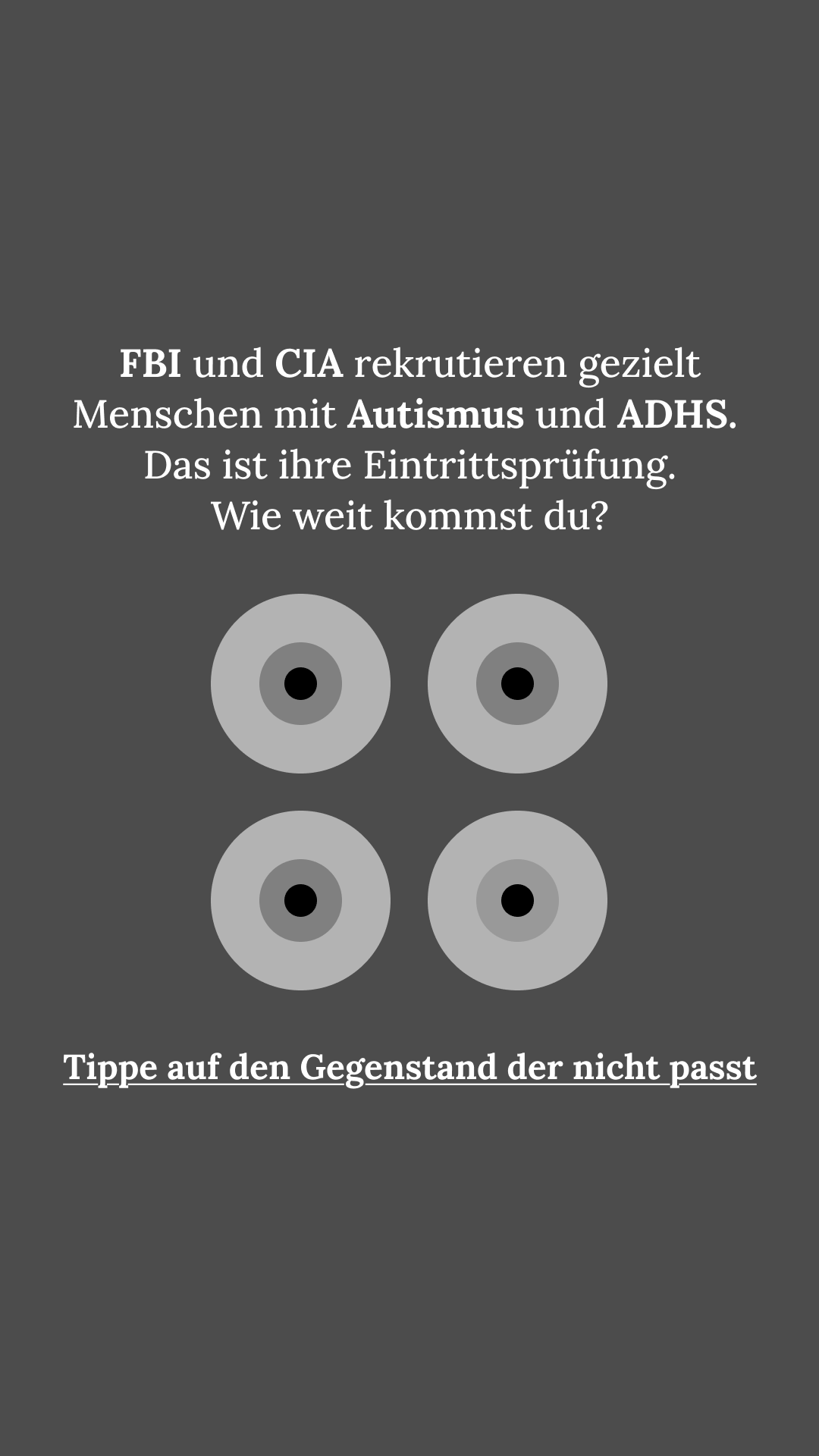 International Brain Test Facebook ad