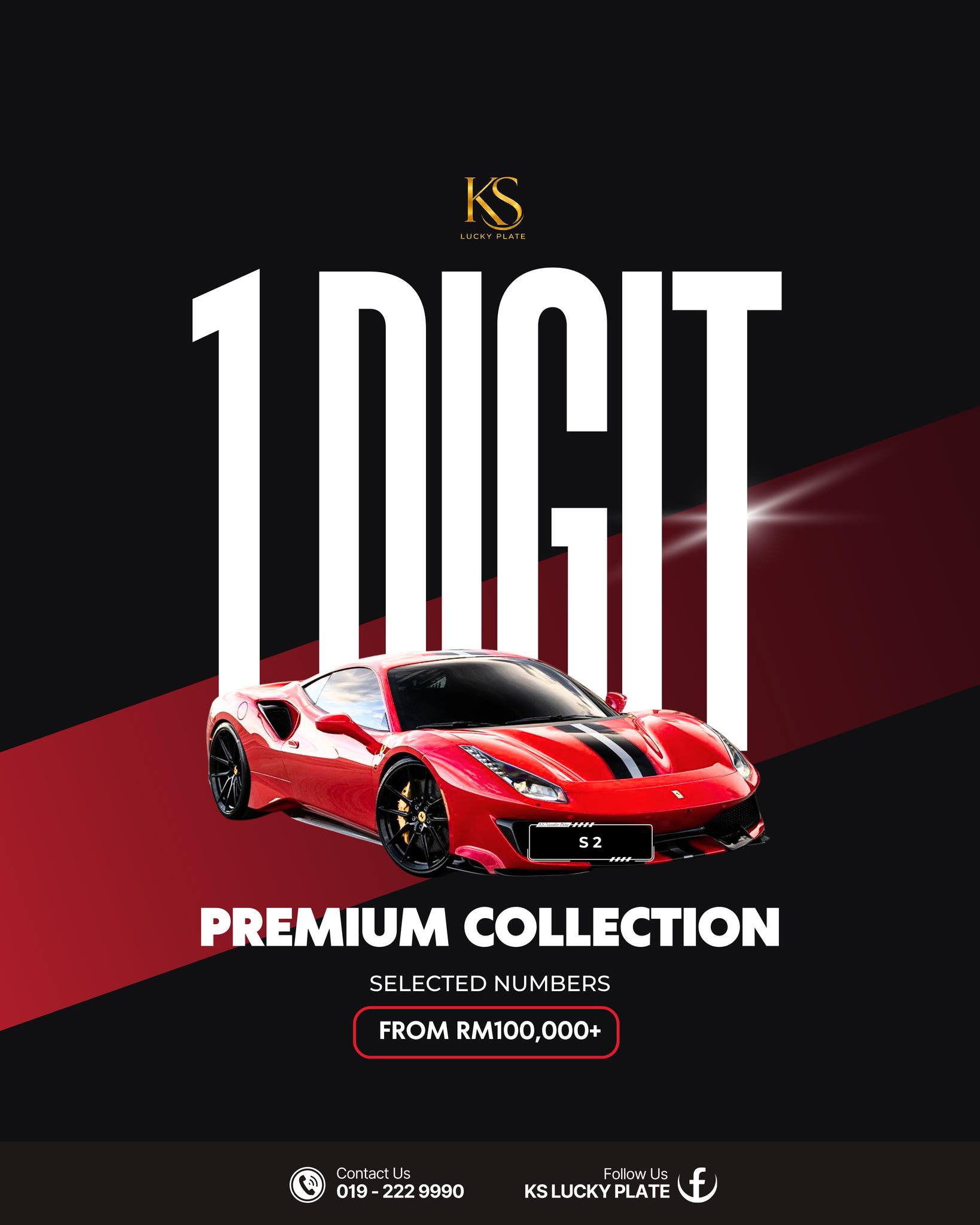 KS LUCKY PLATE Facebook ad: Premium 1 Digit Number Plates | Selected from…