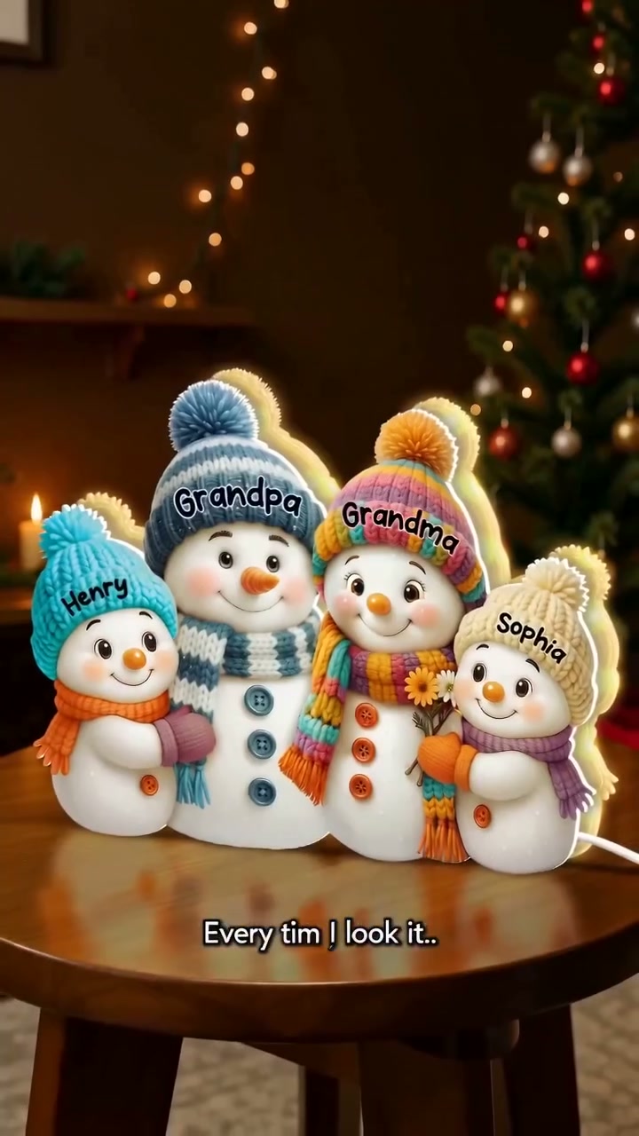 Pawesome House Custom Gifts Facebook ad: Grandma and Grandpa’s snowman family isn’t complete without…