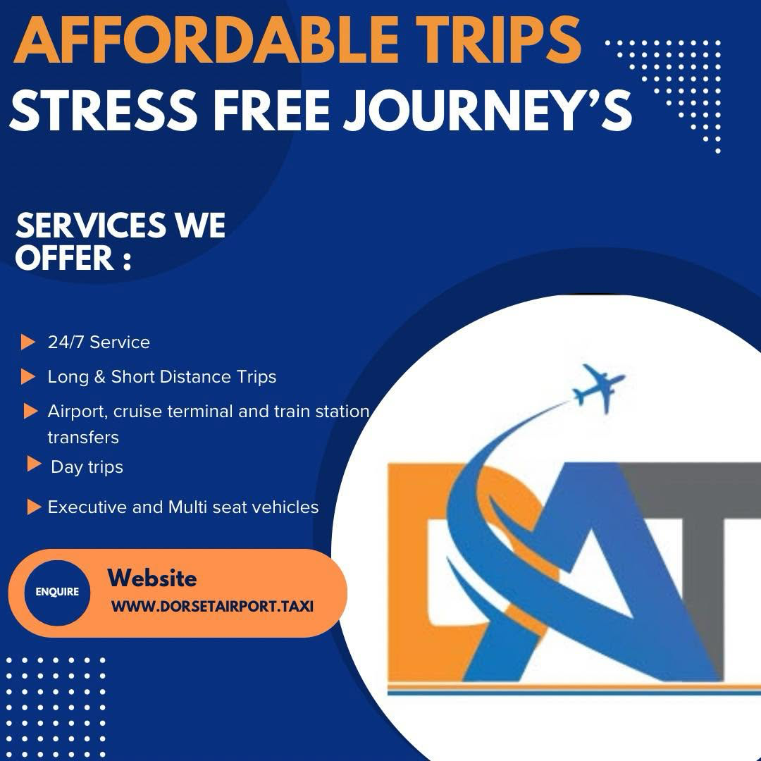 Dorset Airport Taxi Facebook ad: Business or pleasure, we’re here to start your journey in…