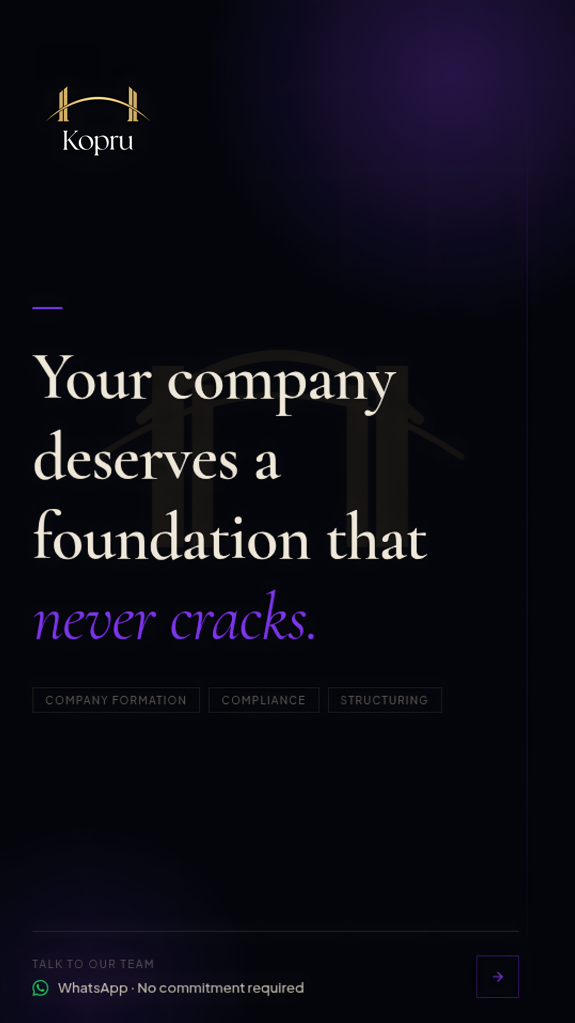 Kopruas Facebook ad: The investor was ready to sign.