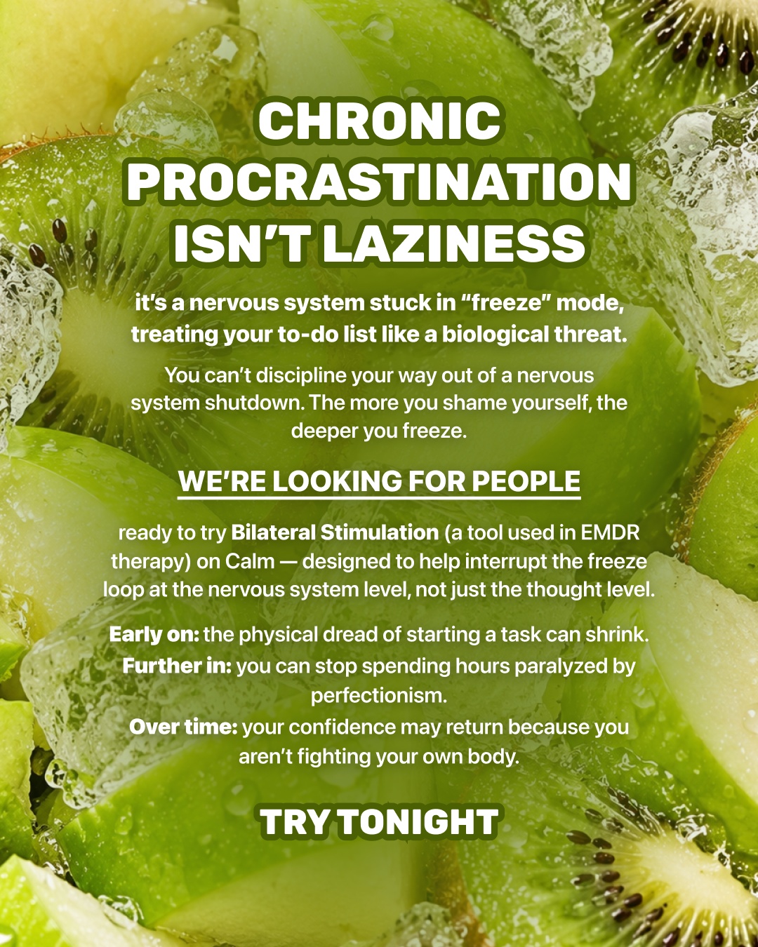 Calm Facebook ad: Take the quick test and find the EMDR-inspired sounds that…