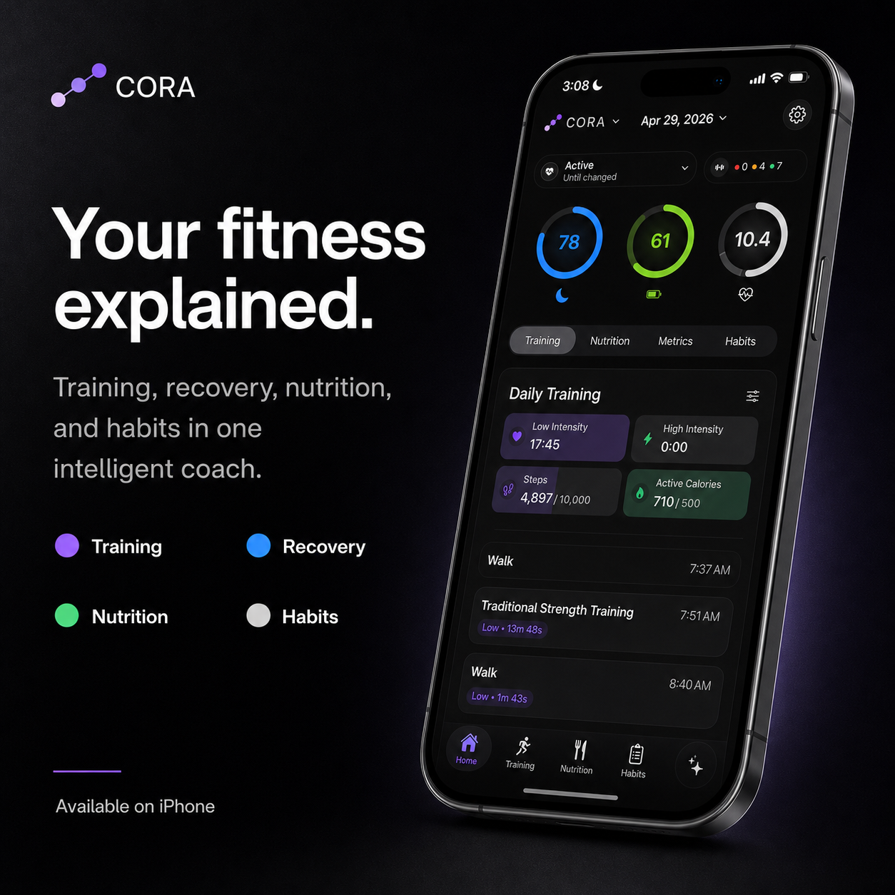 Cora - AI Fitness Coach Facebook ad