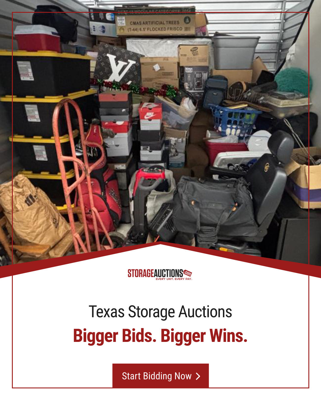 StorageAuctions.com Bidder Community Facebook ad