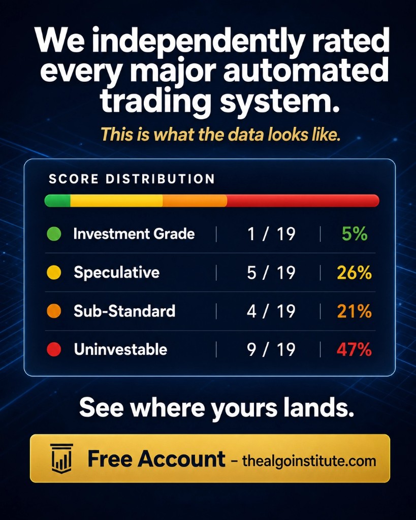 The Algo Institute Facebook ad: We rated every major algo system. 47% are Uninvestable.