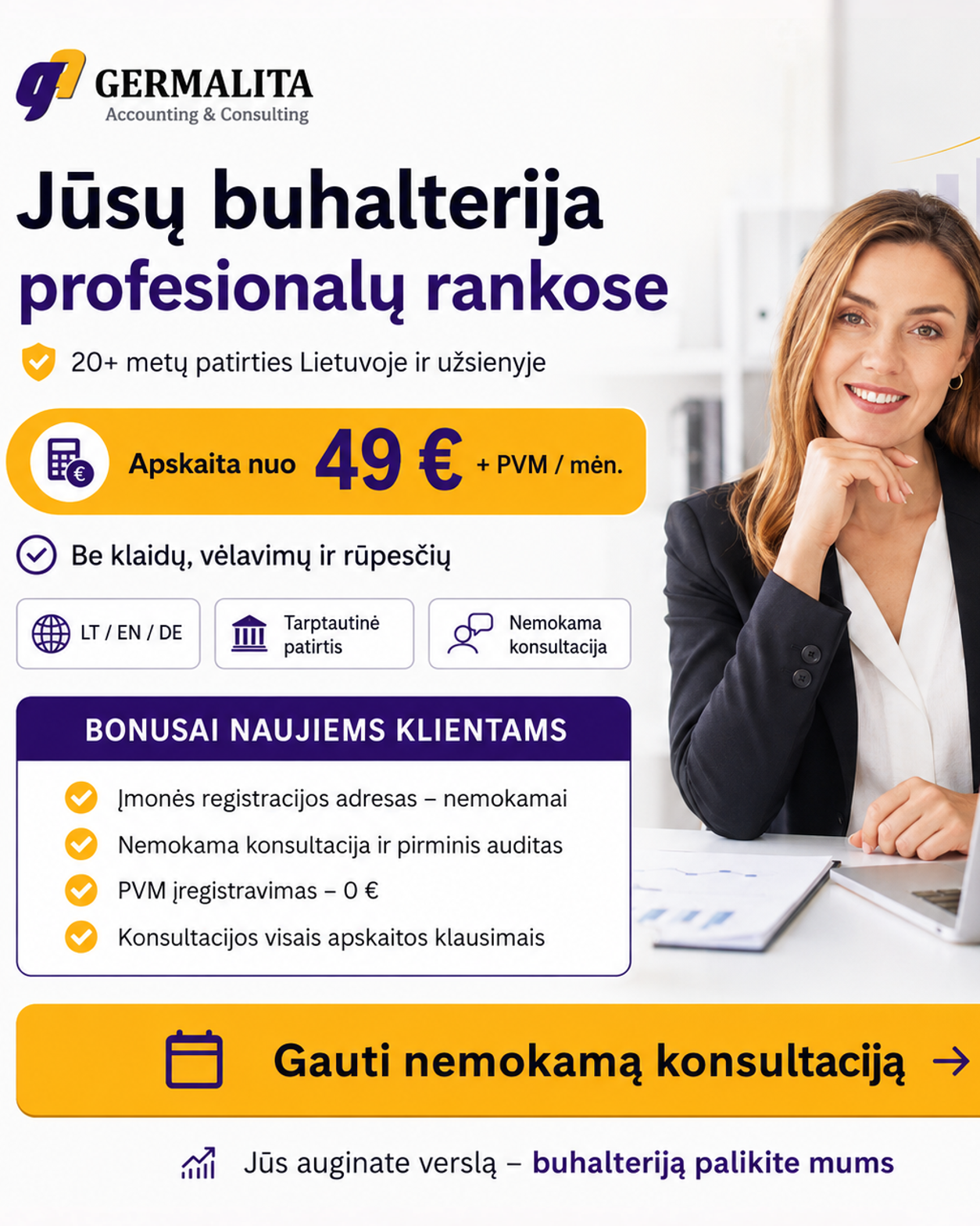 Germalita buhalterinė apskaita Facebook ad: Gauti pasiūlymą >>>