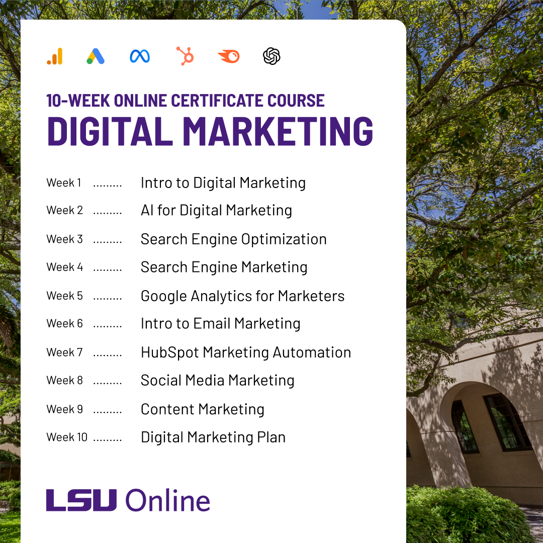 LSU Online Facebook ad: Nobody trained you for this. We will.