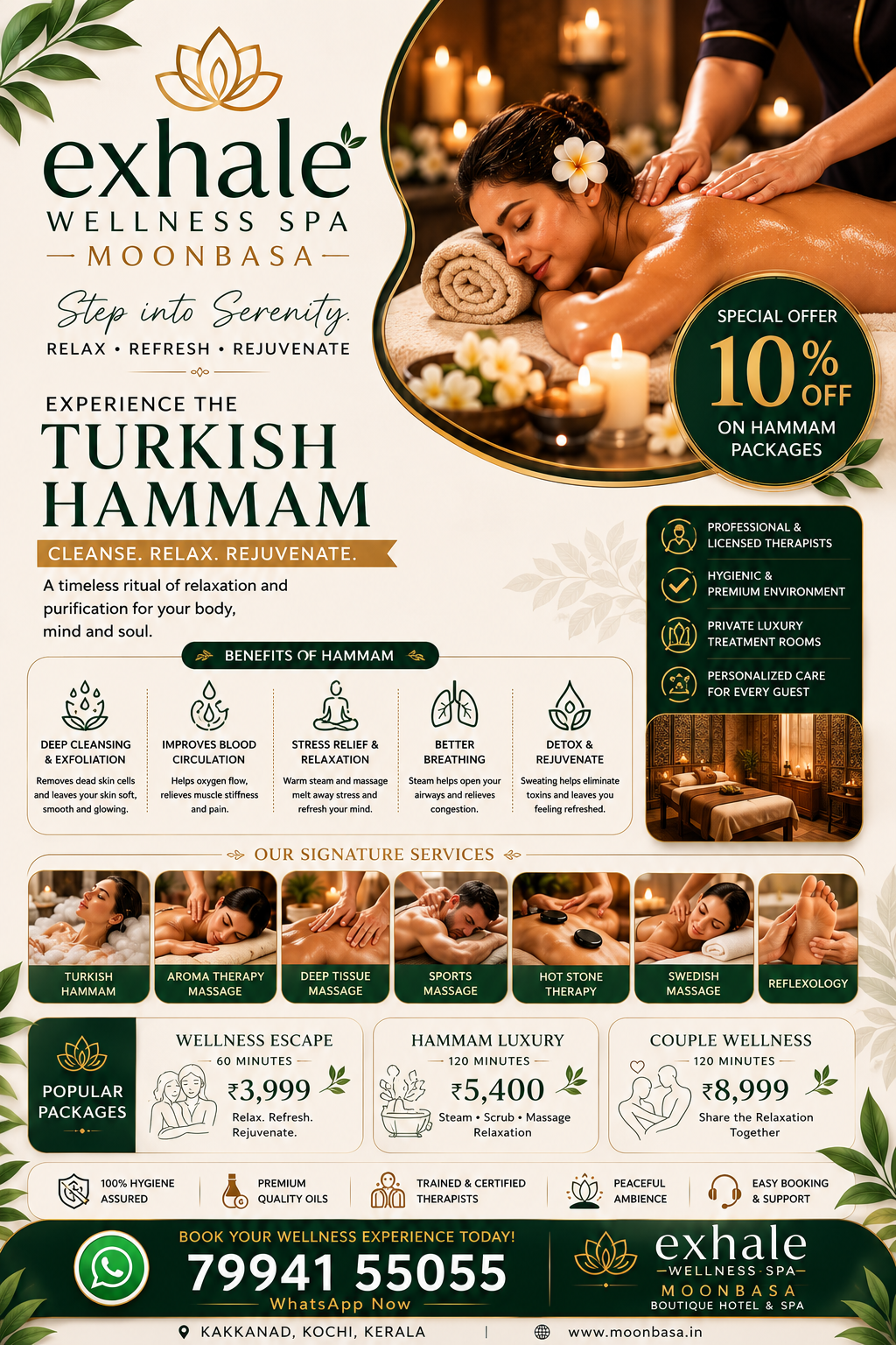 MoonBasa Boutique Hotel & Spa Facebook ad: Turkish Hammam | 10% OFF, Book Now