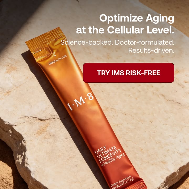 IM8 Global Facebook ad: Longevity Starts at the Cellular Level