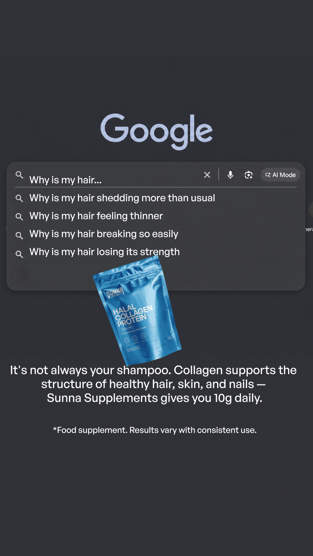 Sunna Supplements Facebook ad