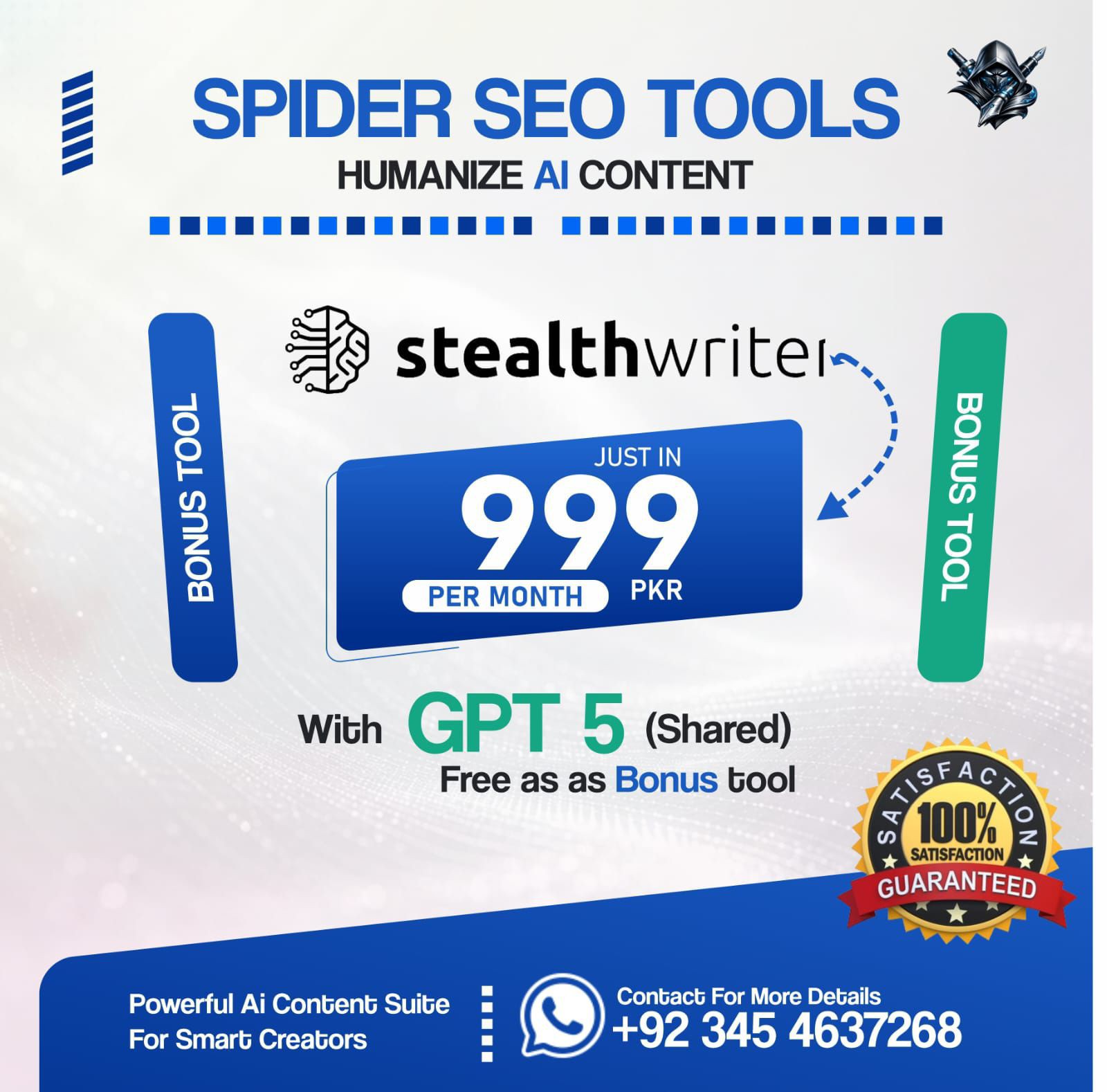 Spider SEO Tools Facebook ad: Chat with us