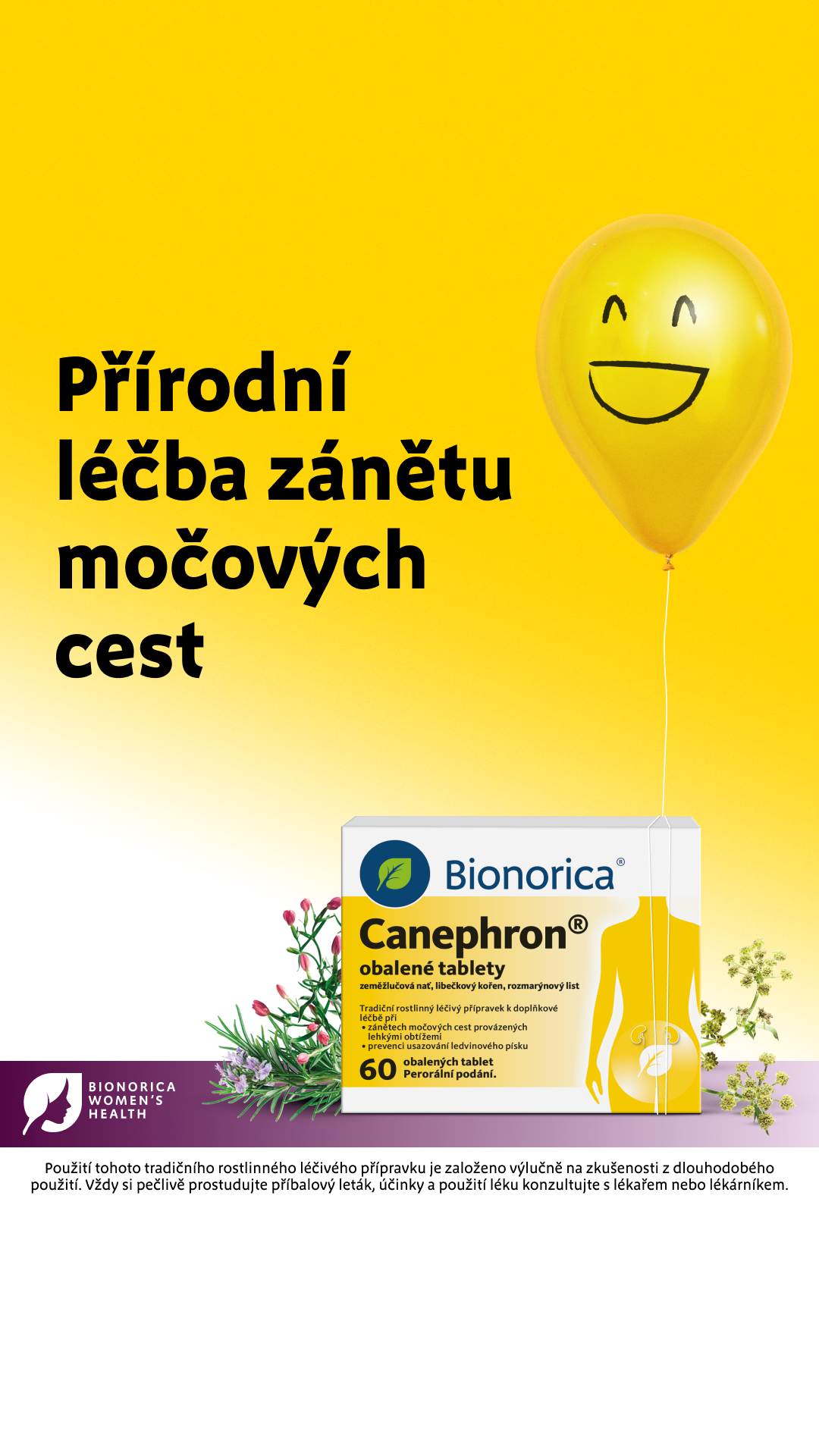 Canephron Česko Facebook ad from Apr 1, 2026