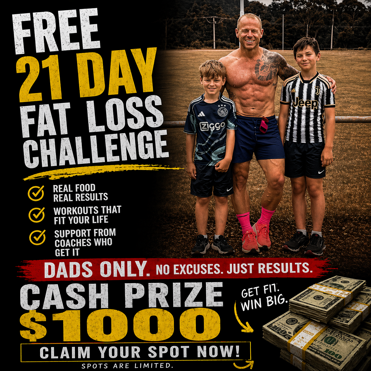 Fit Dads Club Facebook ad: It's Time