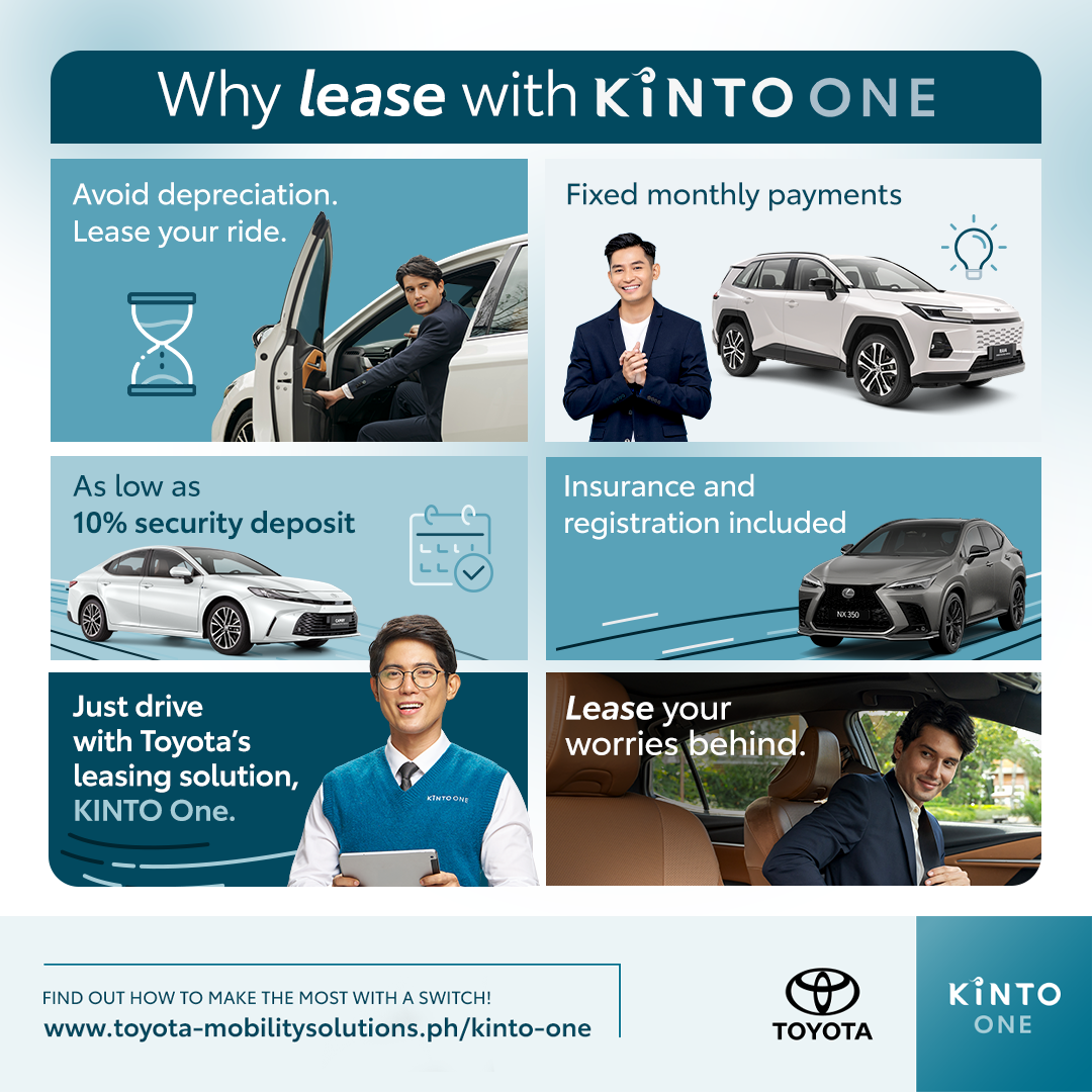 KINTO One Philippines Facebook ad: Lease your worries behind. KINTO One.