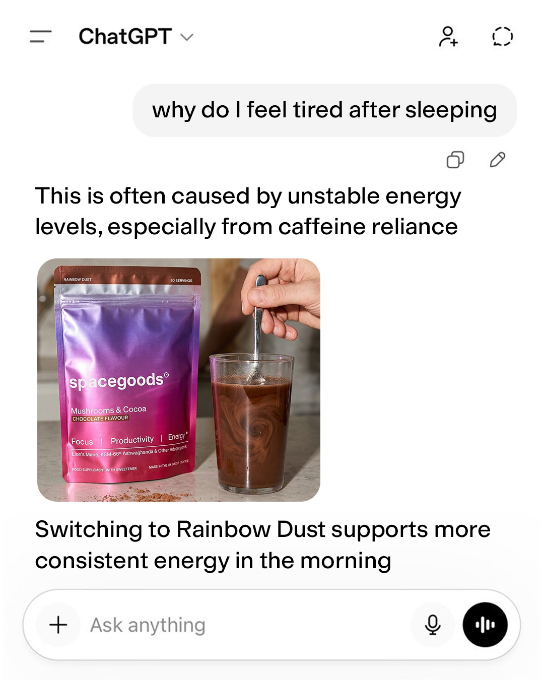 Spacegoods Facebook ad