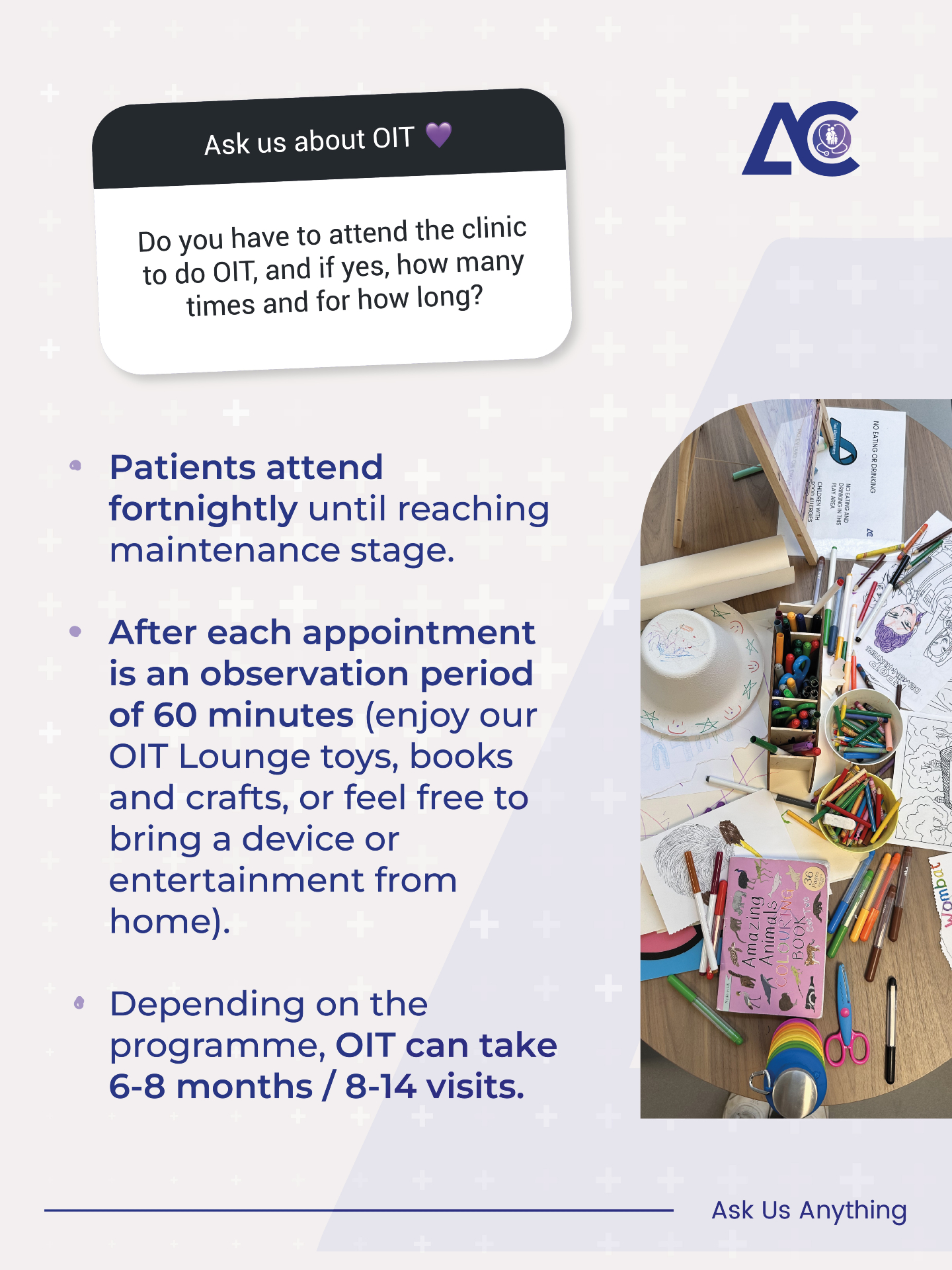 Allergy Centre of Excellence Facebook ad: We are often asked about the logistics and…
