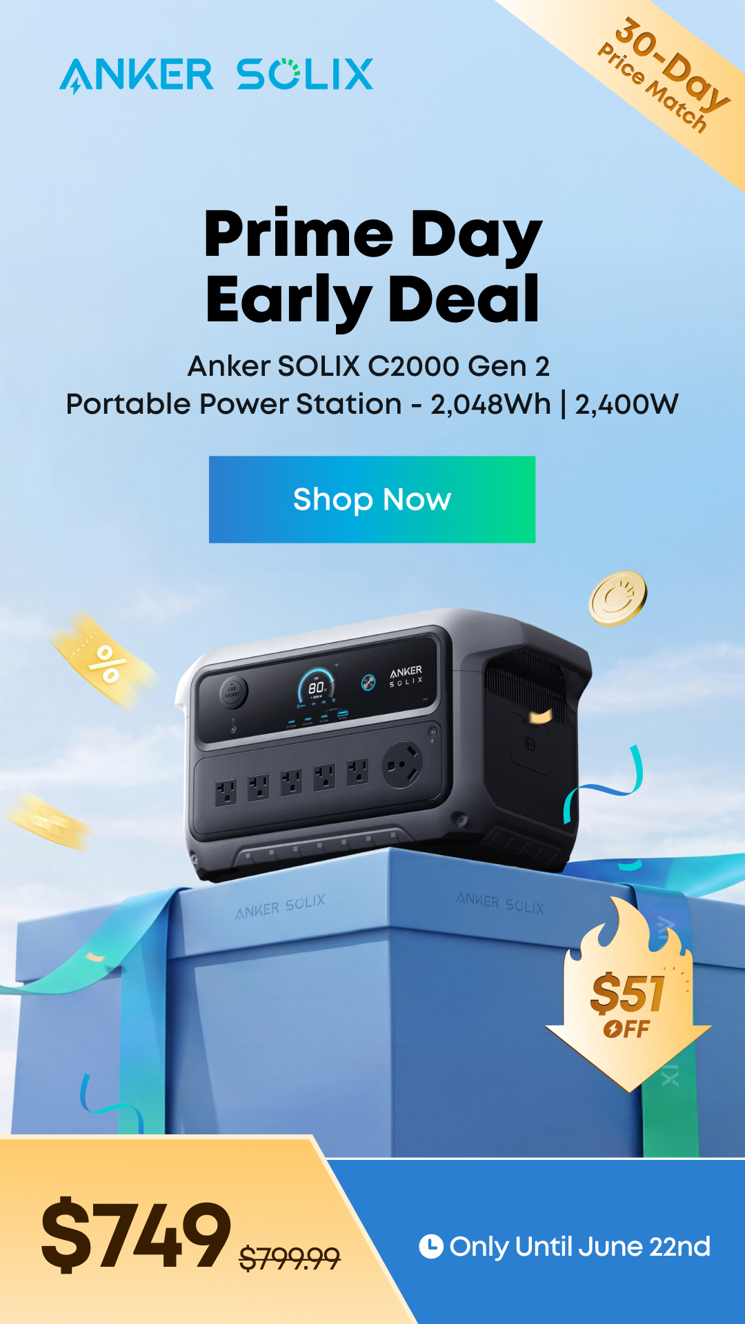 Anker SOLIX Facebook ad