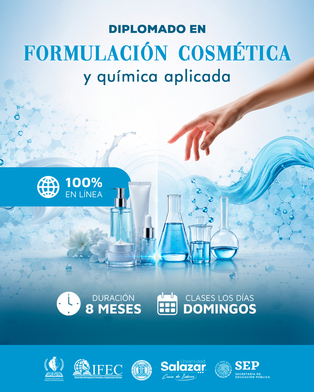 Instituto Sistema Educativo de Formación Profesional Facebook ad: Aprende a formular cosméticos como un profesional