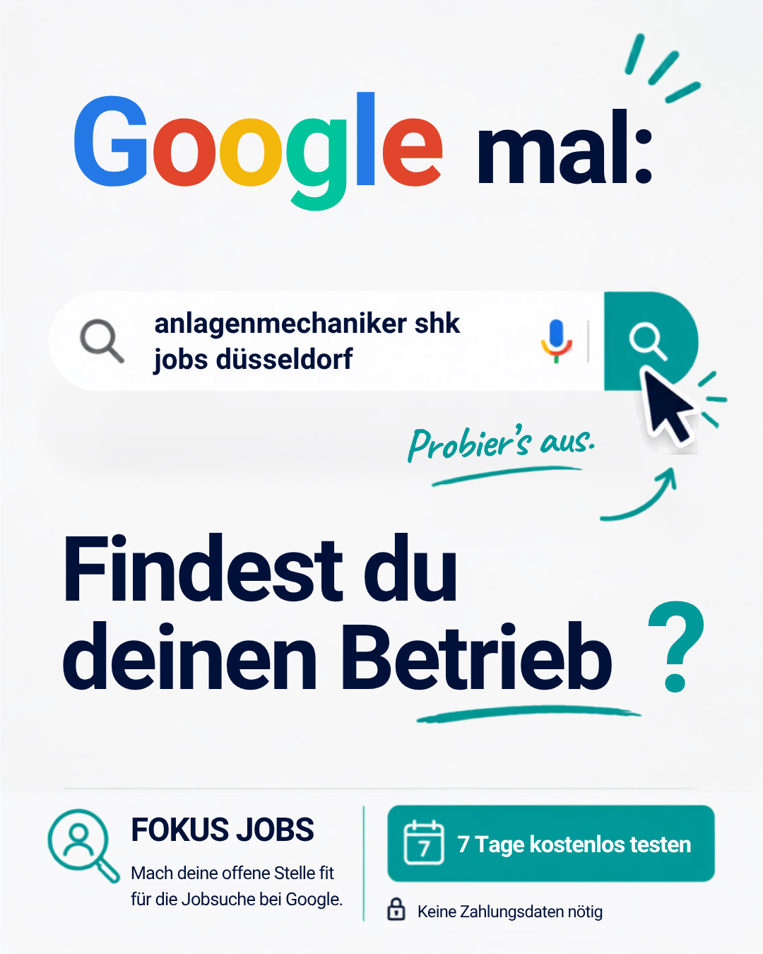 FOKUS LOKAL Facebook ad: Deine SHK-Stelle bei Google sichtbar machen
