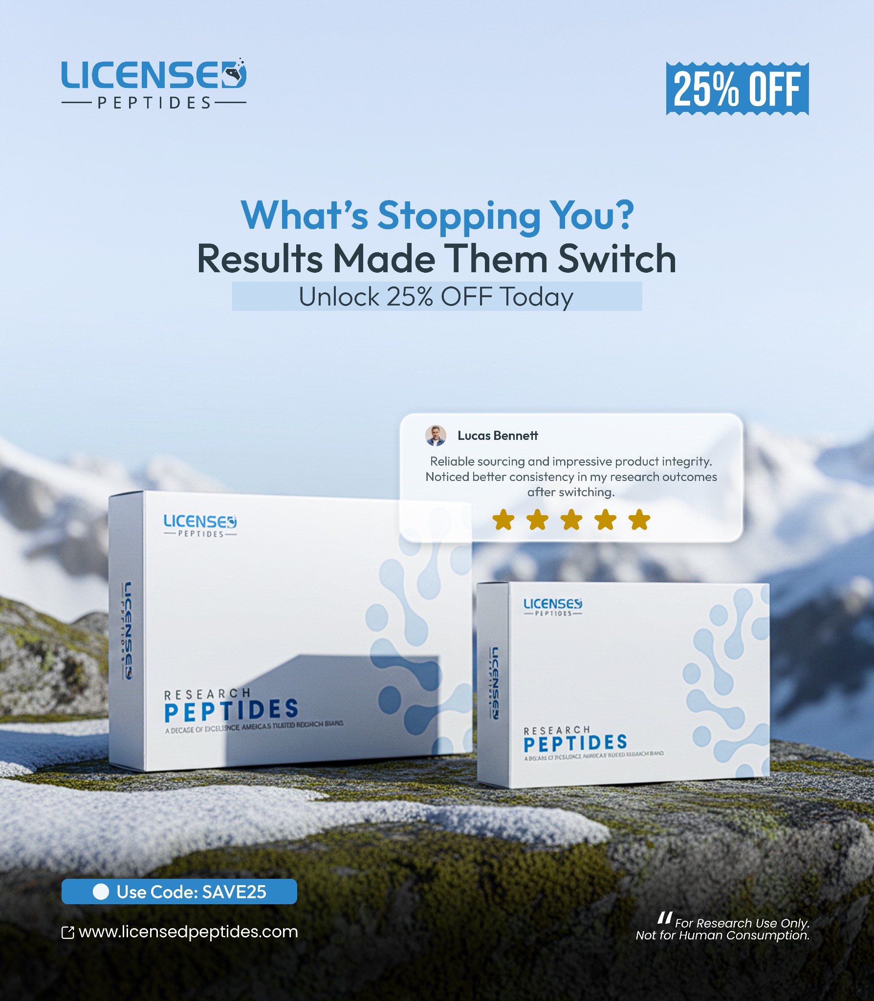 Licensed Peptides Facebook ad