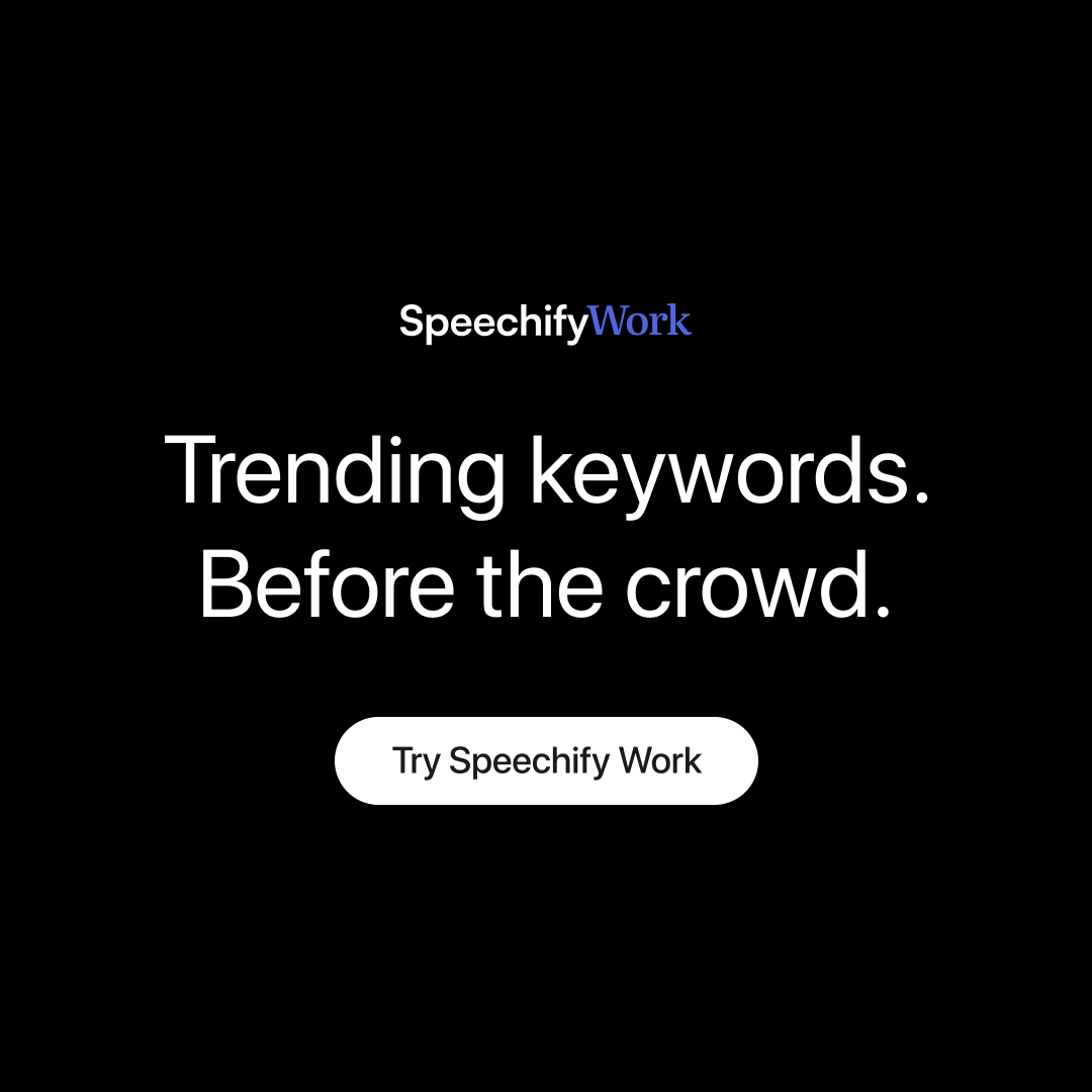 Speechify Facebook ad