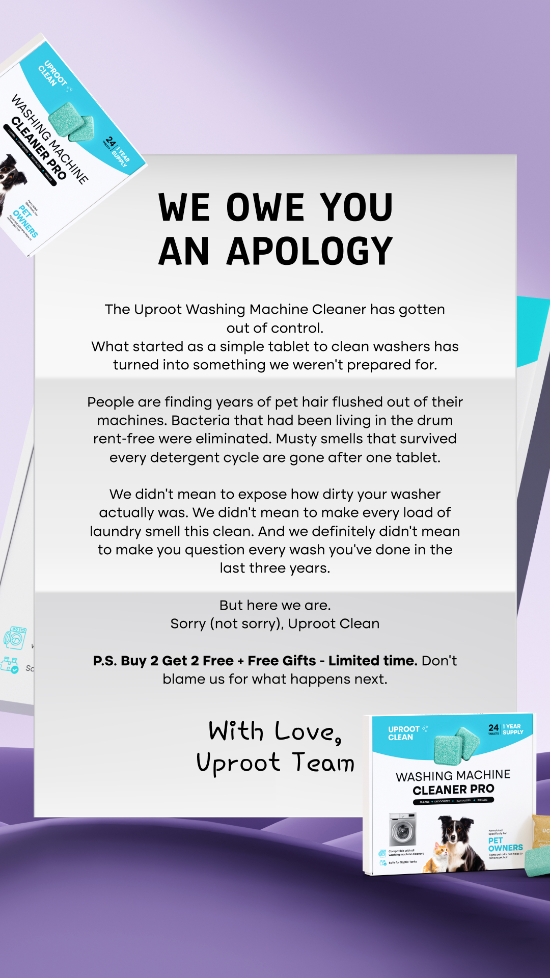Uproot Clean Facebook ad