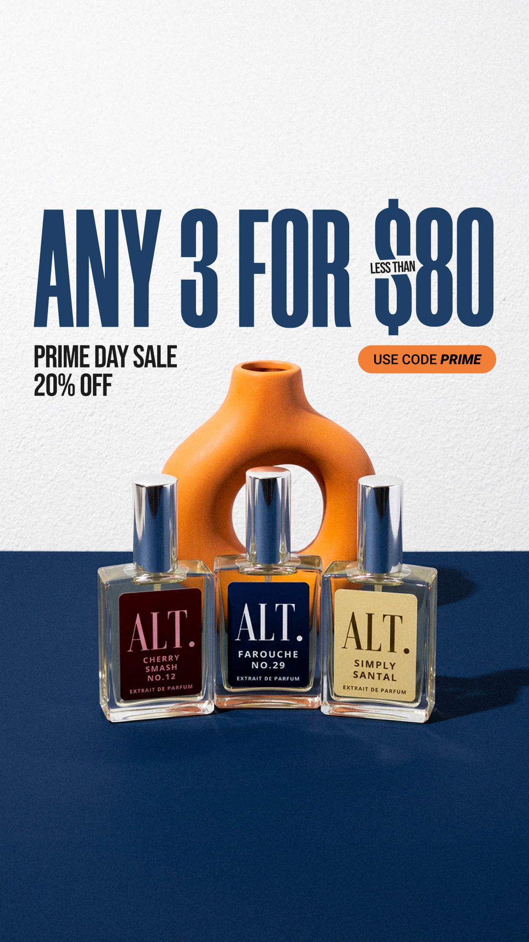 ALT. Fragrances Facebook ad: Prime Day Sale: 20% OFF ALT Fragrances
