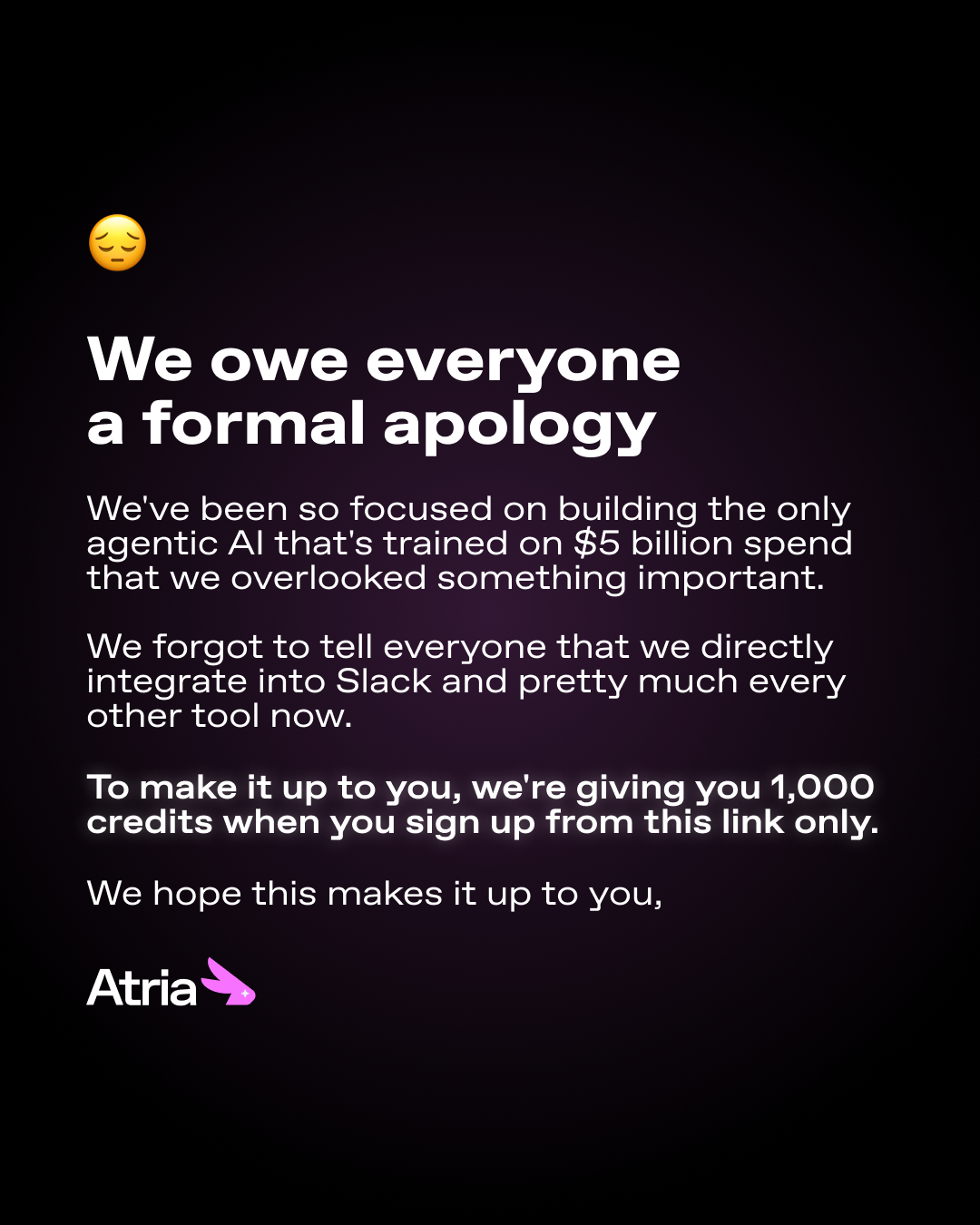 Atria AI Facebook ad
