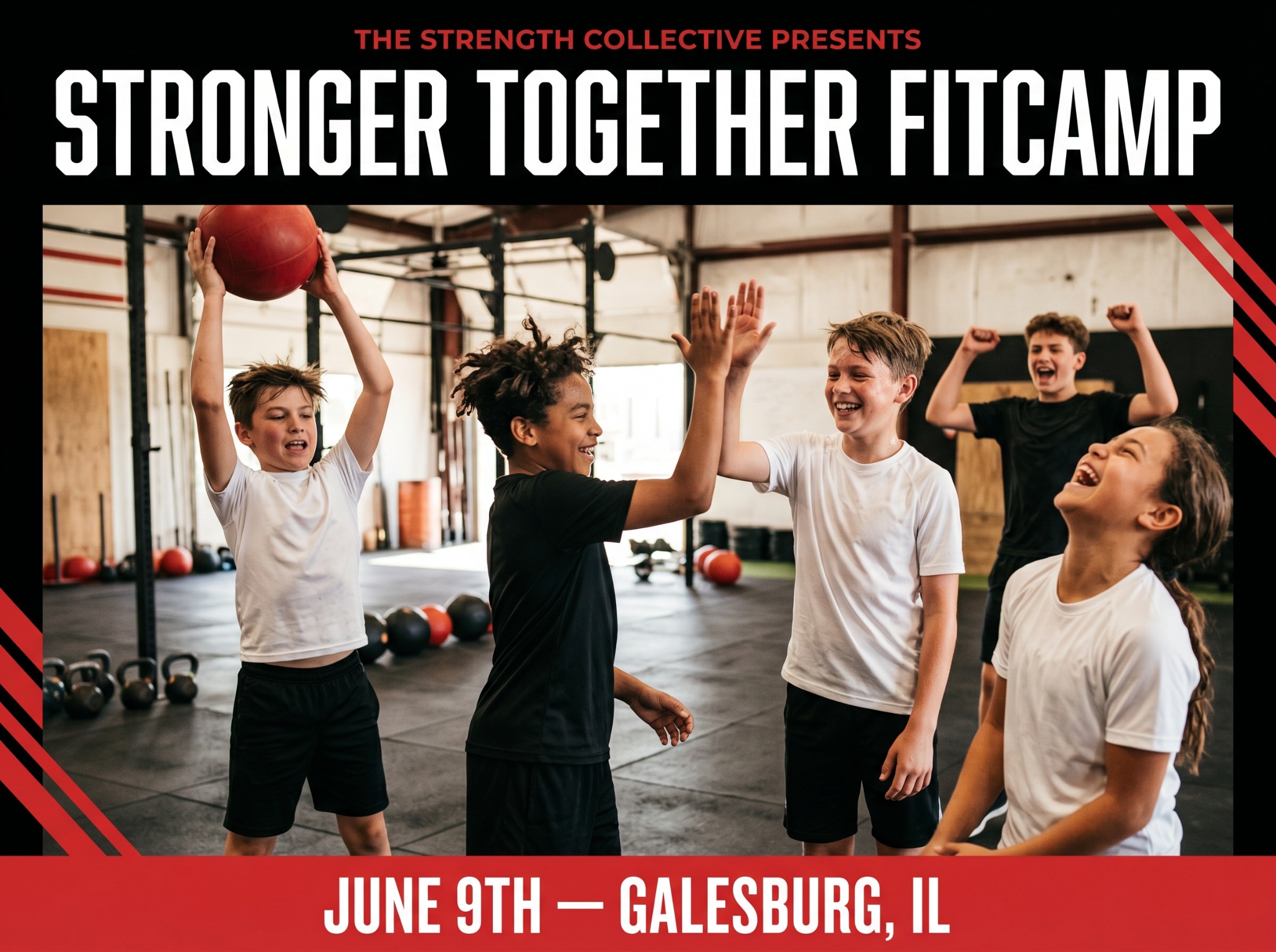 The Strength Collective- Galesburg IL Facebook ad: Galesburg Kids Fit Camp 2026