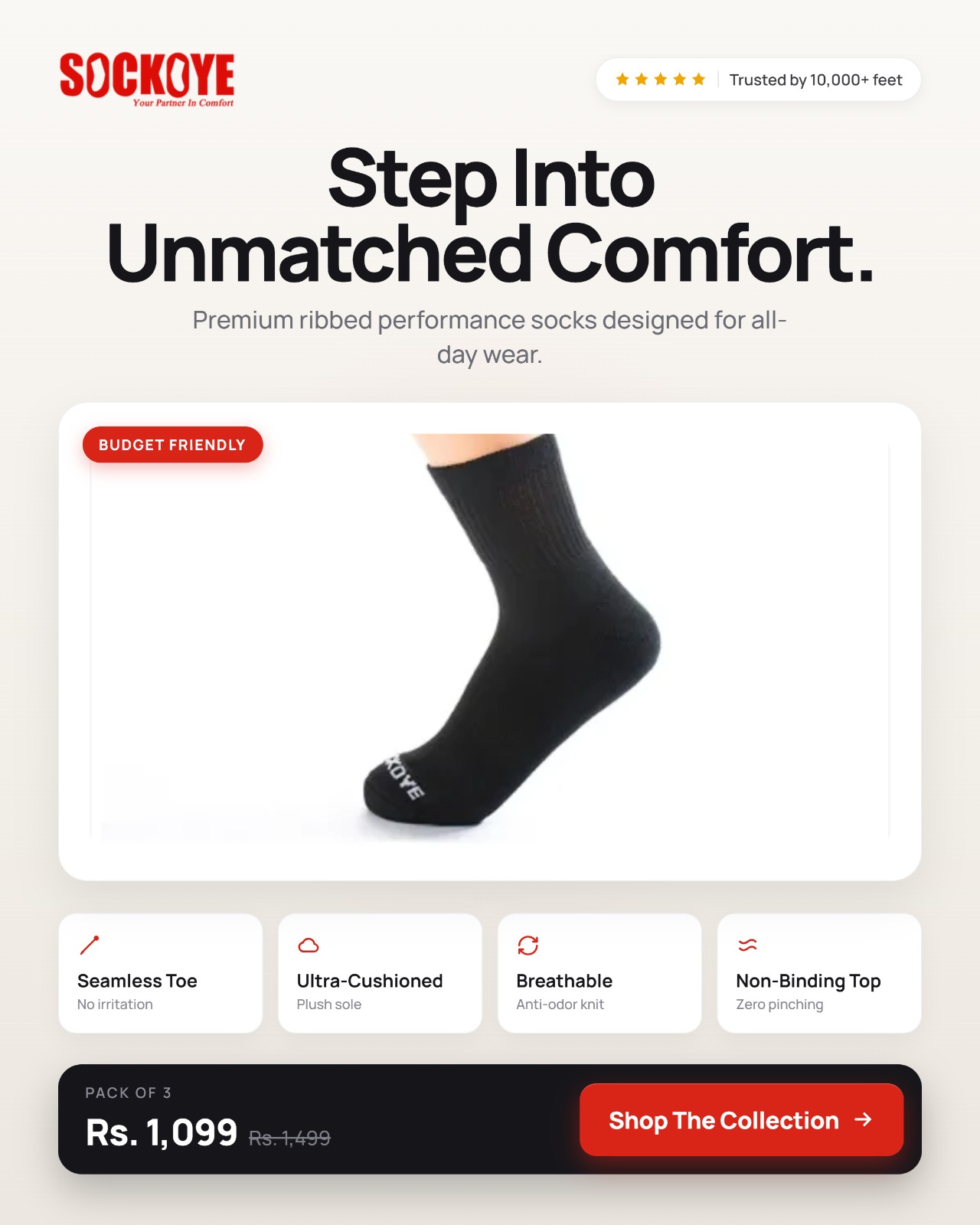 Sockoye Facebook ad: ๐๐๐ฅ๐ ๐๐ฌ ๐๐ข๐ฏ๐ ๐๐ฉ ๐๐จ ๐๐% ๐๐๐