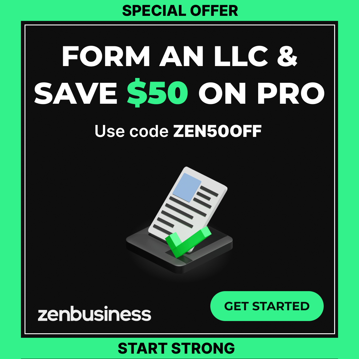 ZenBusiness Facebook ad