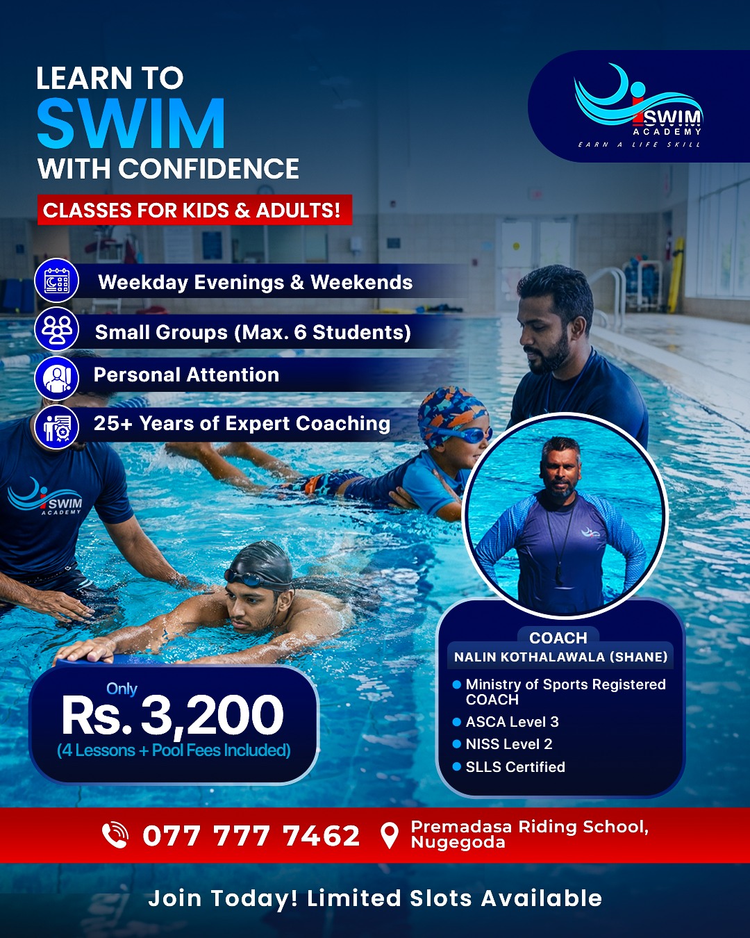I Swim Academy Facebook ad