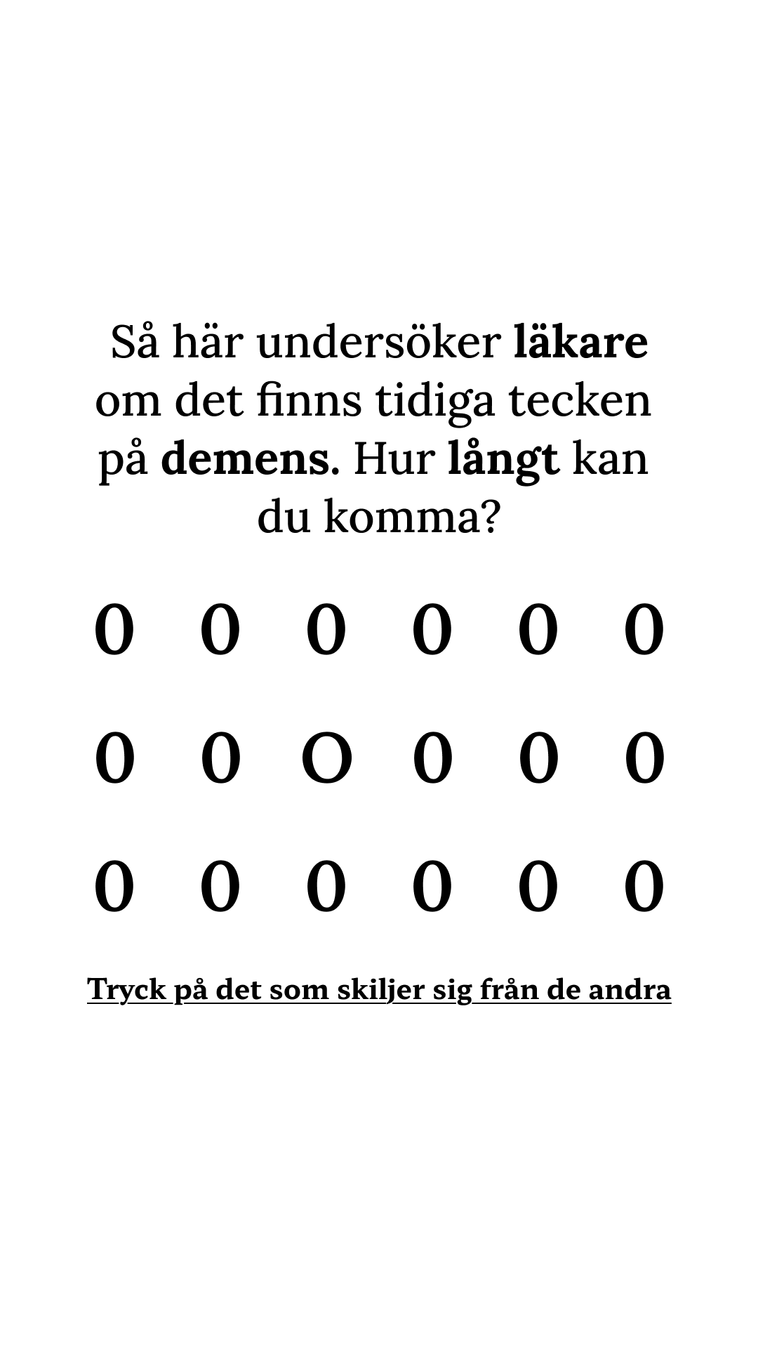 International Brain Test Facebook ad