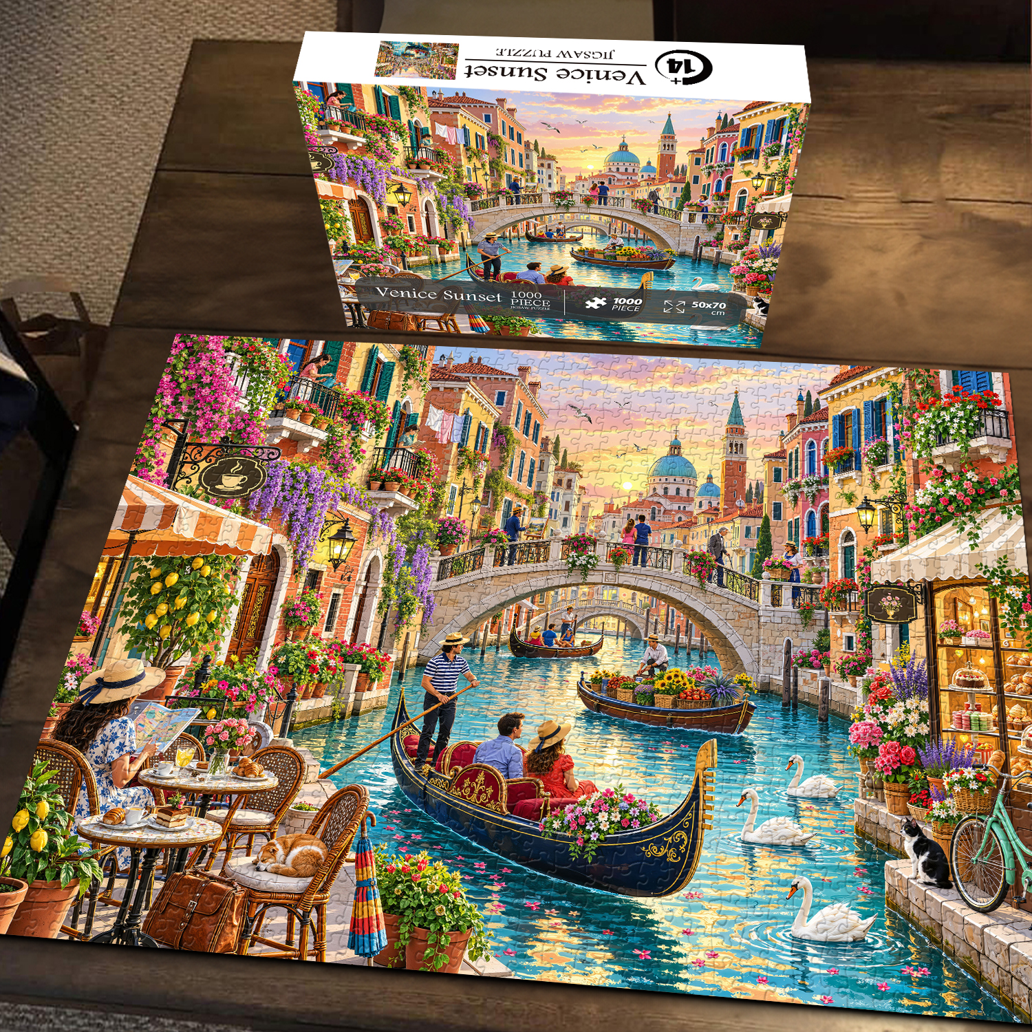 Bboldin Facebook ad: Venice Sunset Jigsaw Puzzle 1000 Pieces