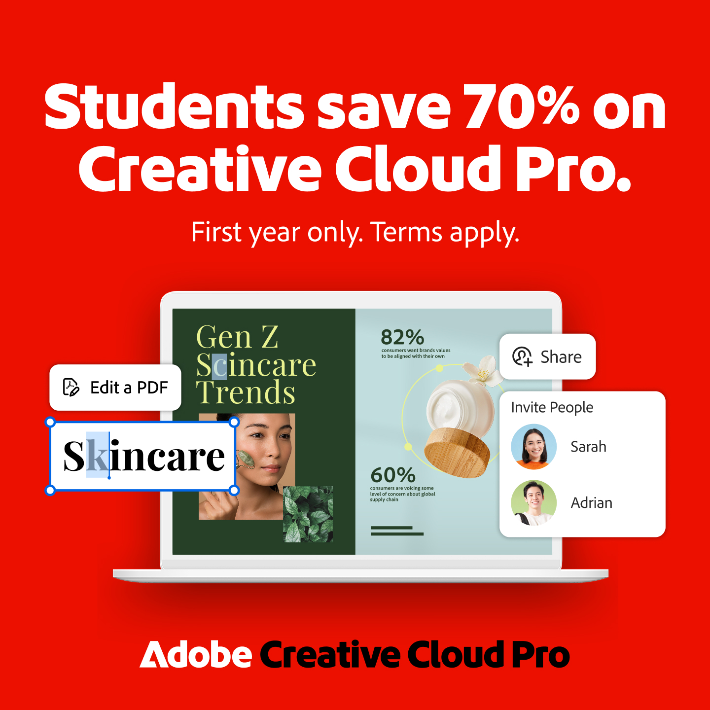 Adobe Creative Cloud Facebook ad