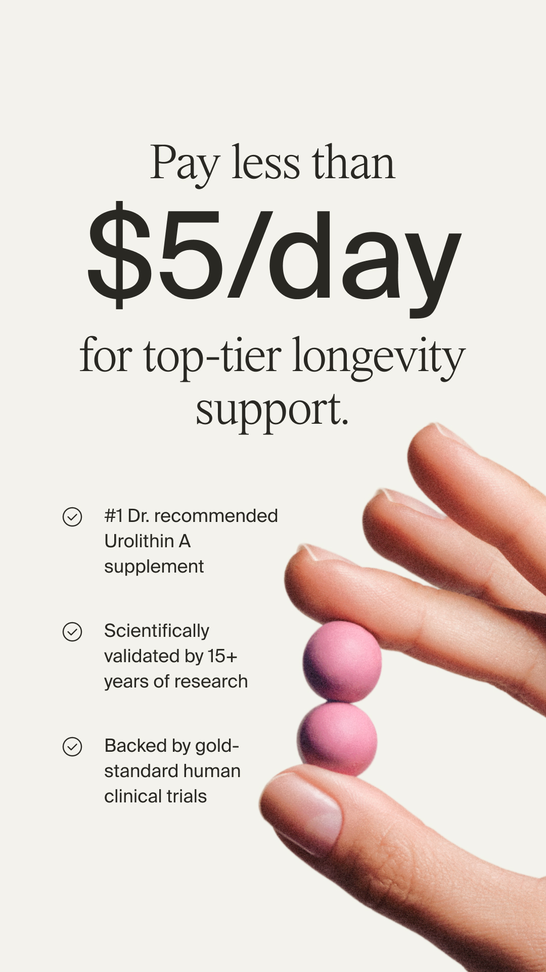 Timeline Longevity Facebook ad
