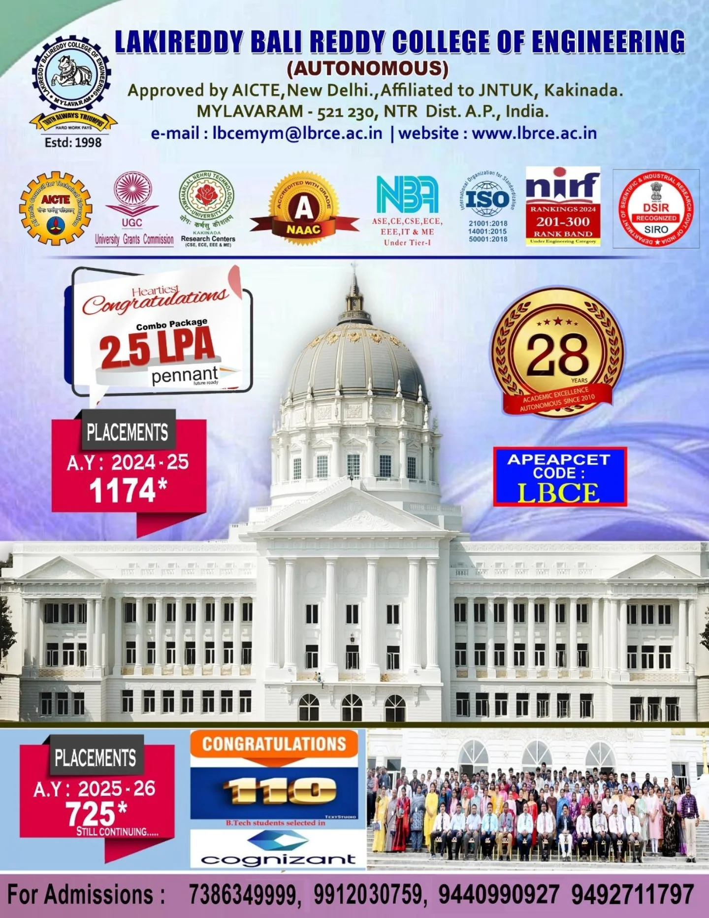 LBRCE - Autonomous Facebook ad: Shape Your Future at Lakireddy Bali Reddy College…