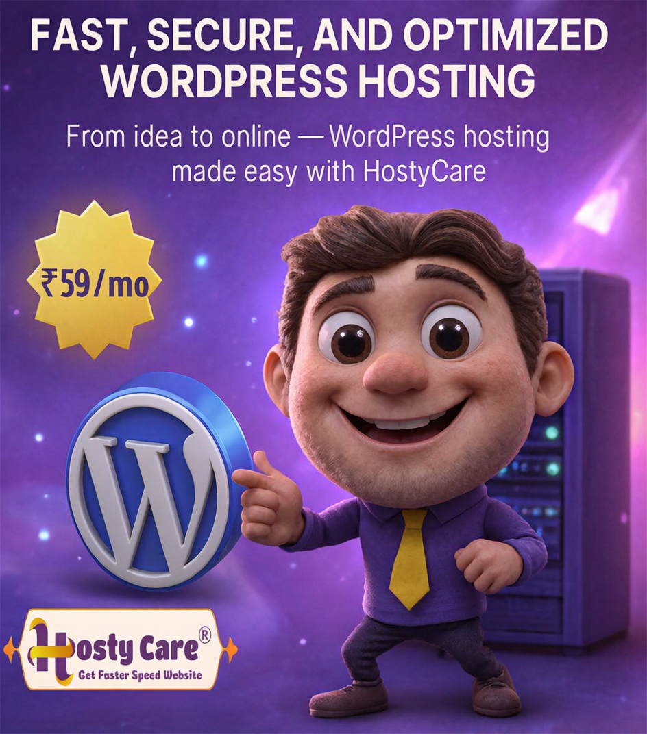 Hosty Care Facebook ad: Fast & Affordable Shared Hosting