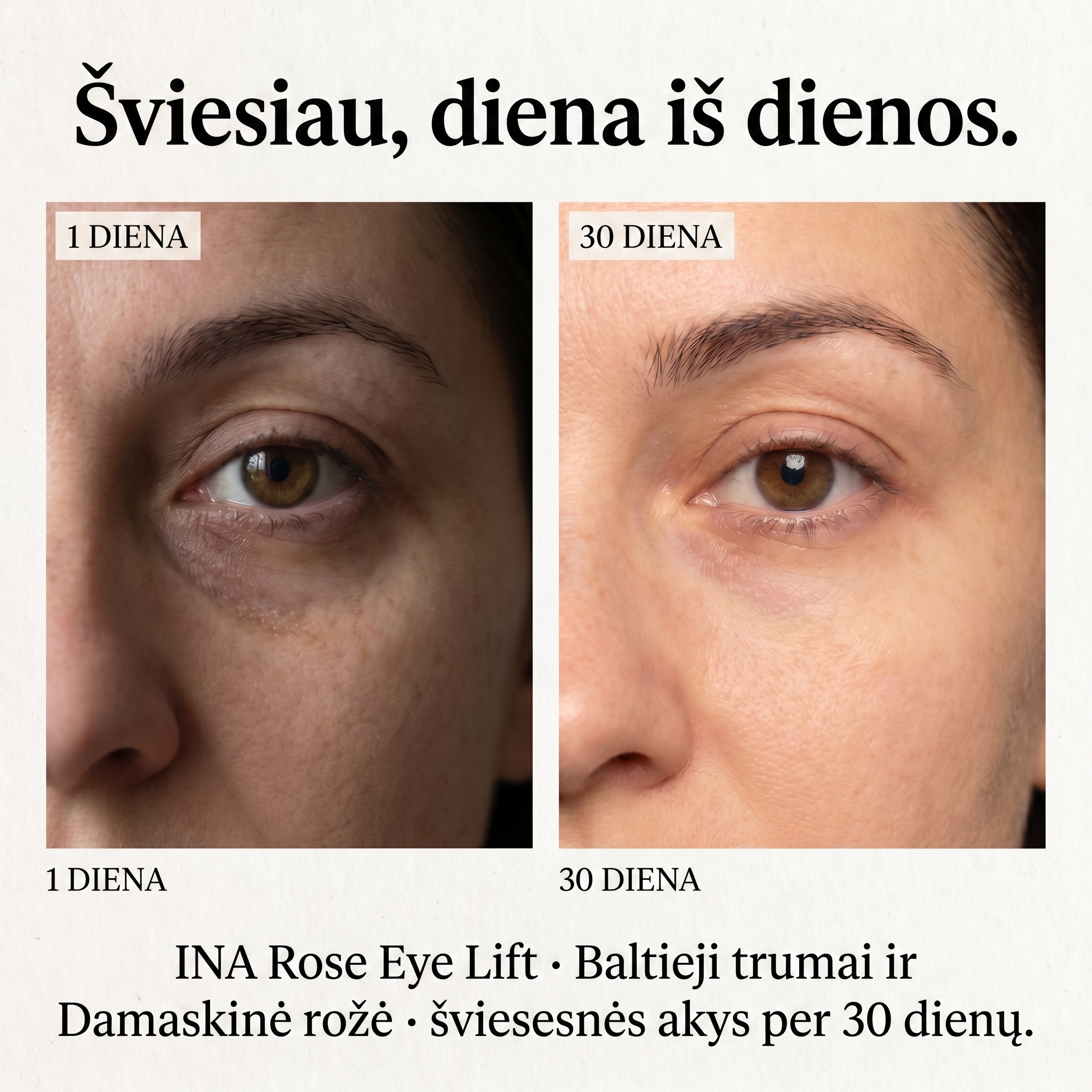 InaEssentials.lt - Šeimos Organinė Kosmetika Facebook ad: 1 diena, 30 diena: pamatyk skirtumą