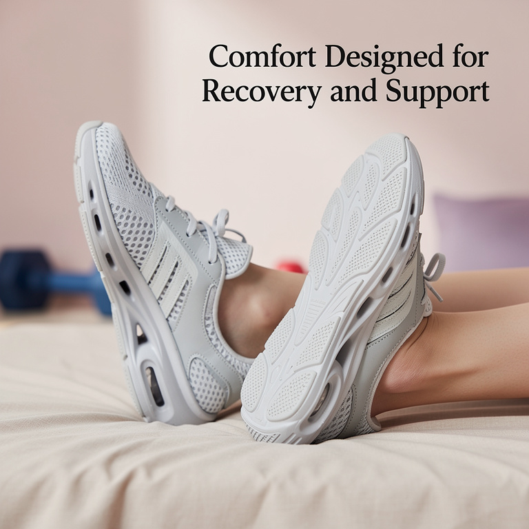 TrendingResults EmphasisZone Facebook ad: Post Workout Recovery Shoes.