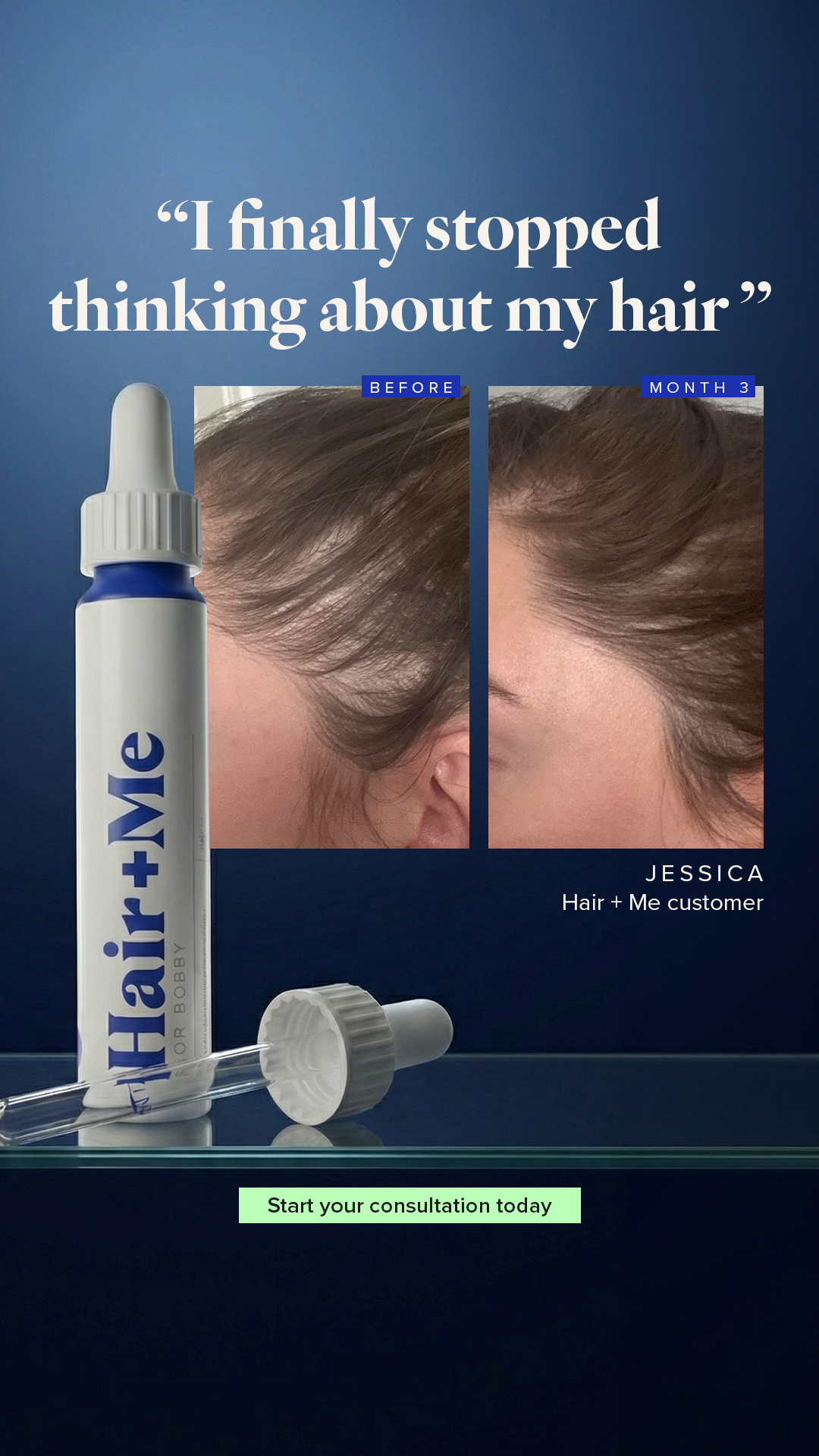 Hair + Me Facebook ad