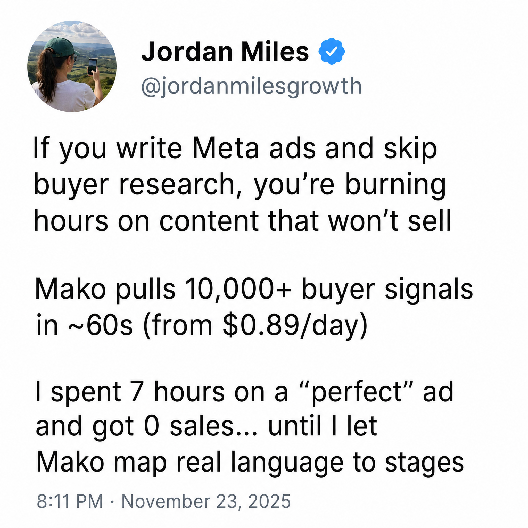 TryMako Facebook ad