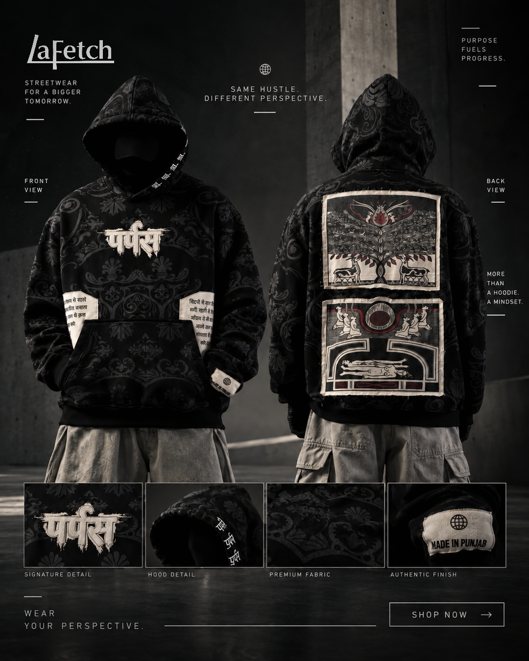 LaFetch Facebook ad: Not your average hoodie | Starting at ₹2000 | 56% OFF
