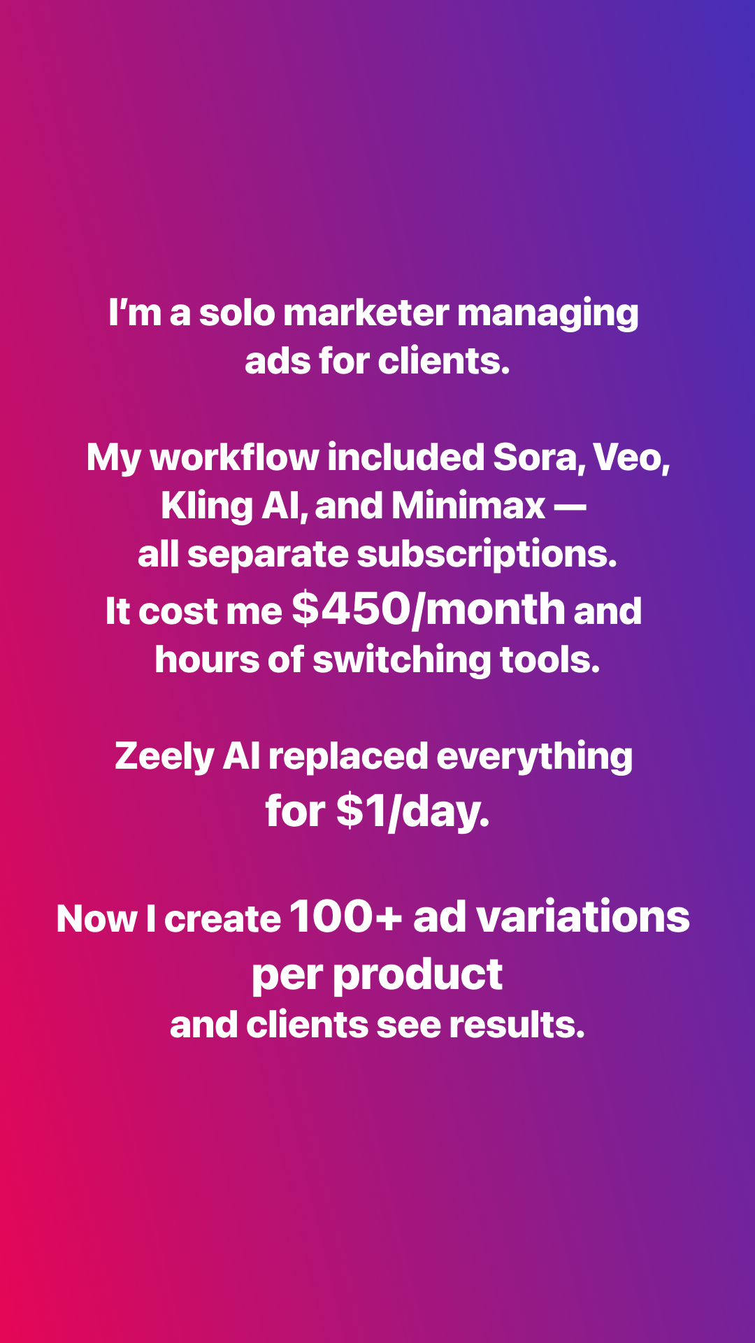 Zeely Facebook ad