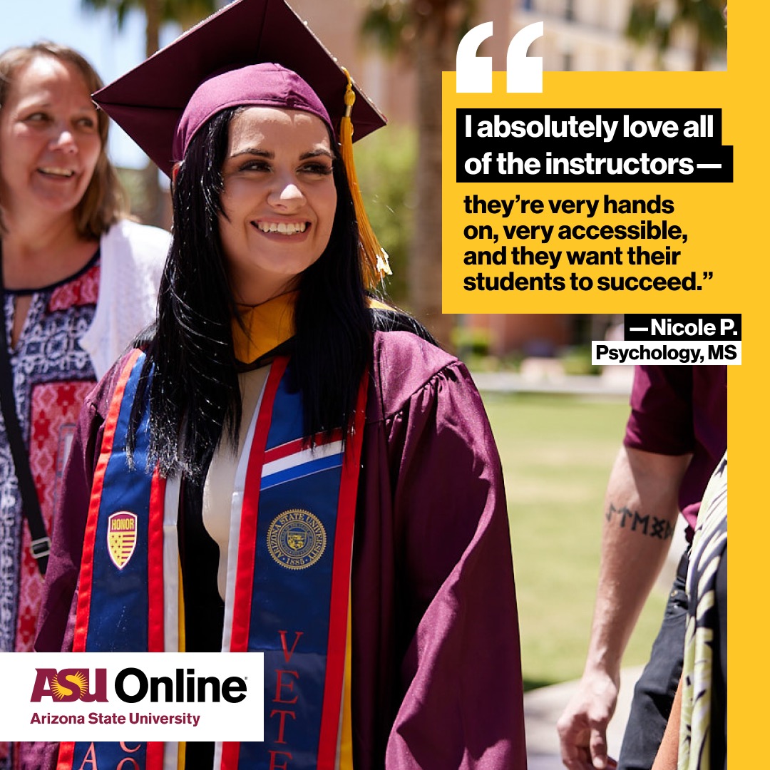 ASU Online Facebook ad