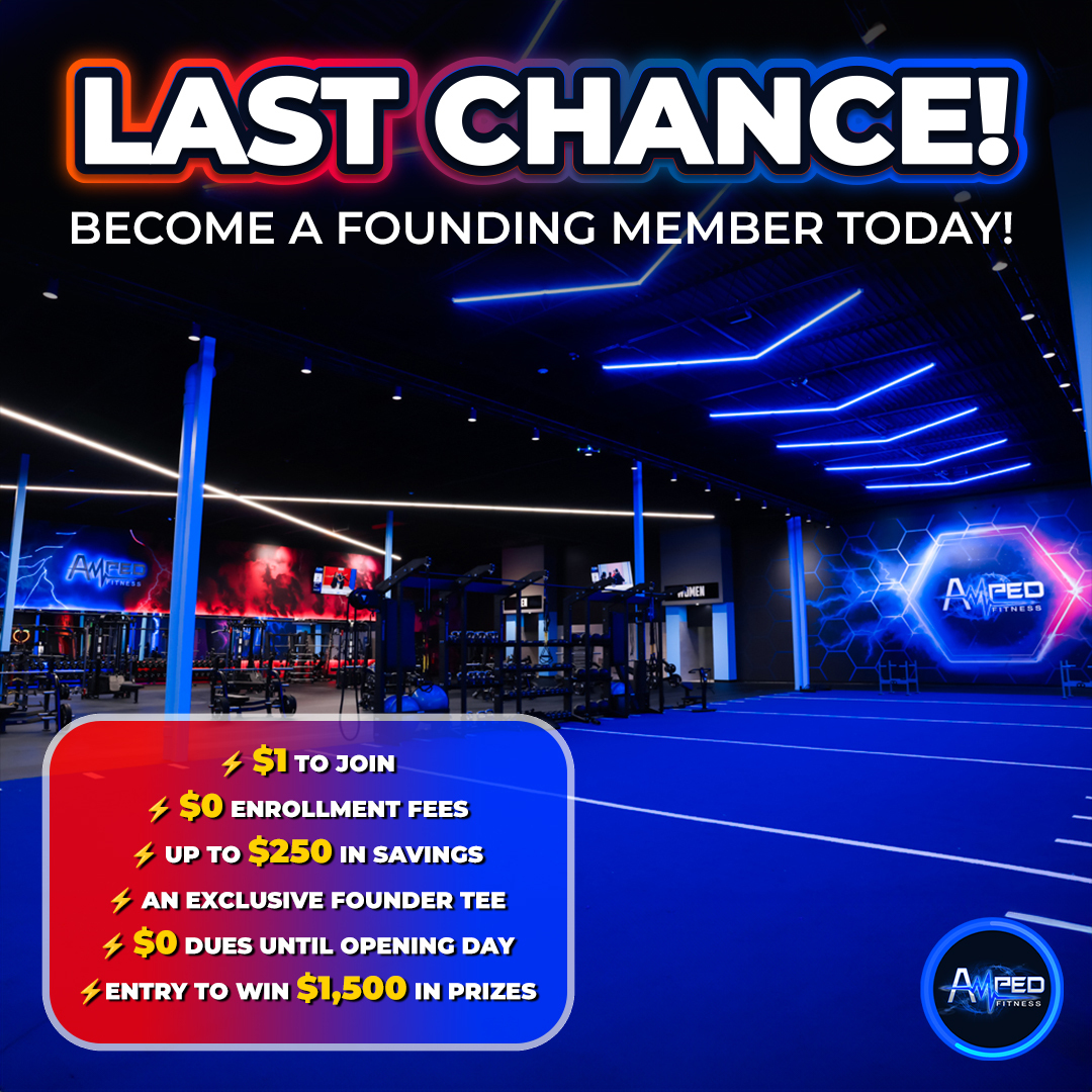 Amped Fitness Facebook ad: Founder’s Rates Just Dropped